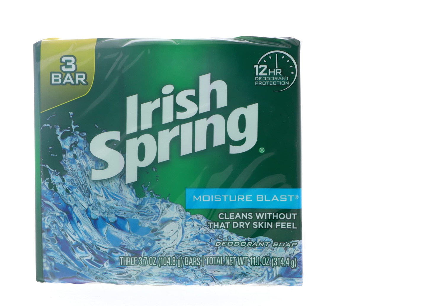 Irish Spring Deodorant Soap Moisture Blast 3.75 oz 3 bar (2 pack) Beauty & Personal Care Irish Spring