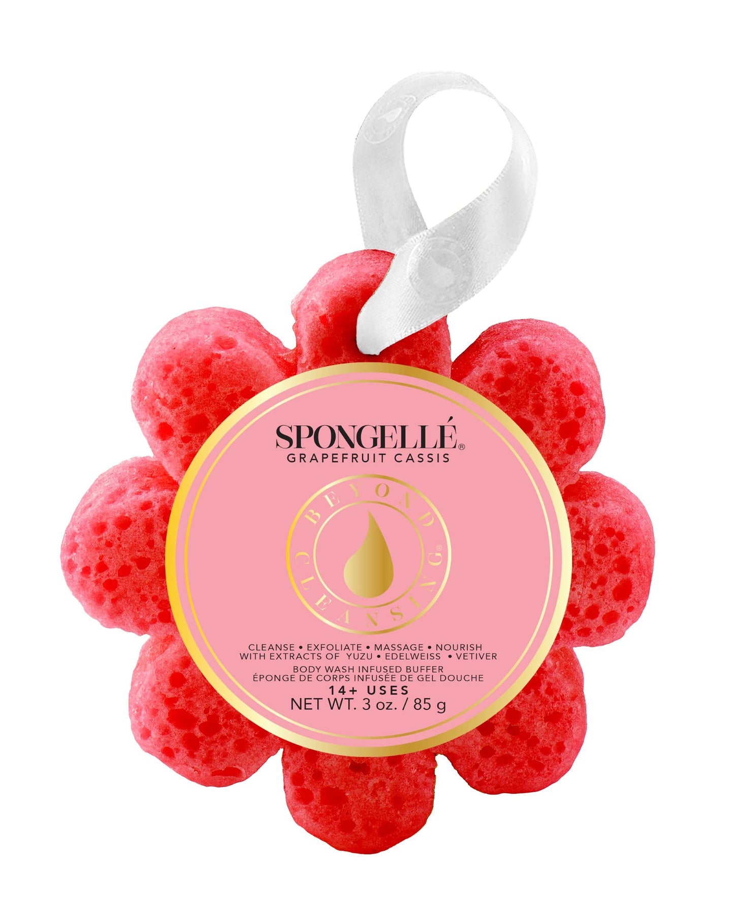 Spongellé Grapefruit Cassis Wild Flower Bath Sponge - Built-in Body Wash & Body Scrubber, Shower Loofah Sponge for Women - 14+ uses Beauty and Personal Care SPONGELLÉ