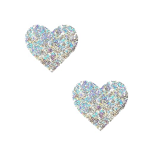 Neva Nude Unicorn Tears Sequin White Sparkle I Heart U Bodistix - Glitter Body Stickers for Festivals, Raves, & Parties | Medical Grade Adhesive Beauty & Personal Care Neva Nude
