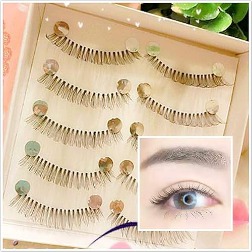 Dorisue False Eyelashes Super Natural Light Volume Short Length and light color lashes Soft Like Real Lashes Black False Eyelashes Charming Eye Lash Beauty & Personal Care Dorisue