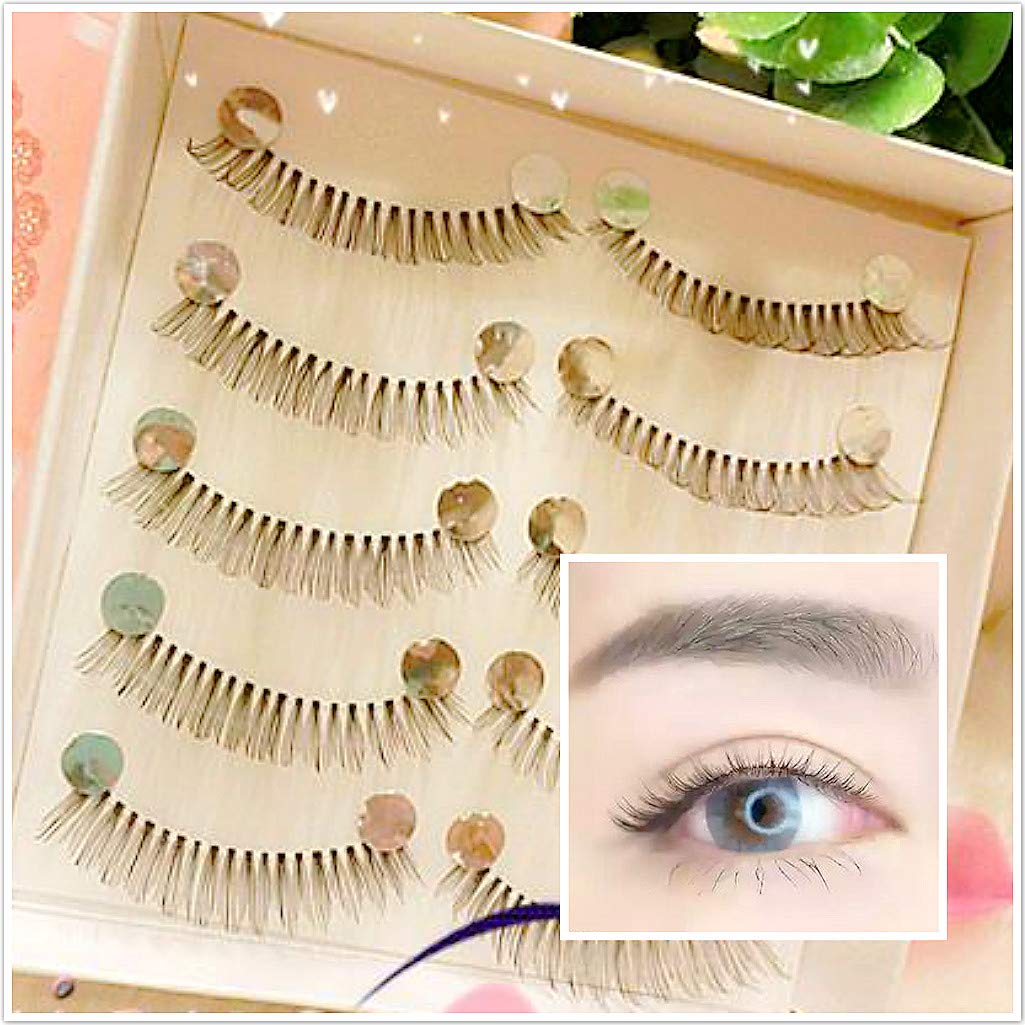 Dorisue False Eyelashes Super Natural Light Volume Short Length and light color lashes Soft Like Real Lashes Black False Eyelashes Charming Eye Lash Beauty & Personal Care Dorisue