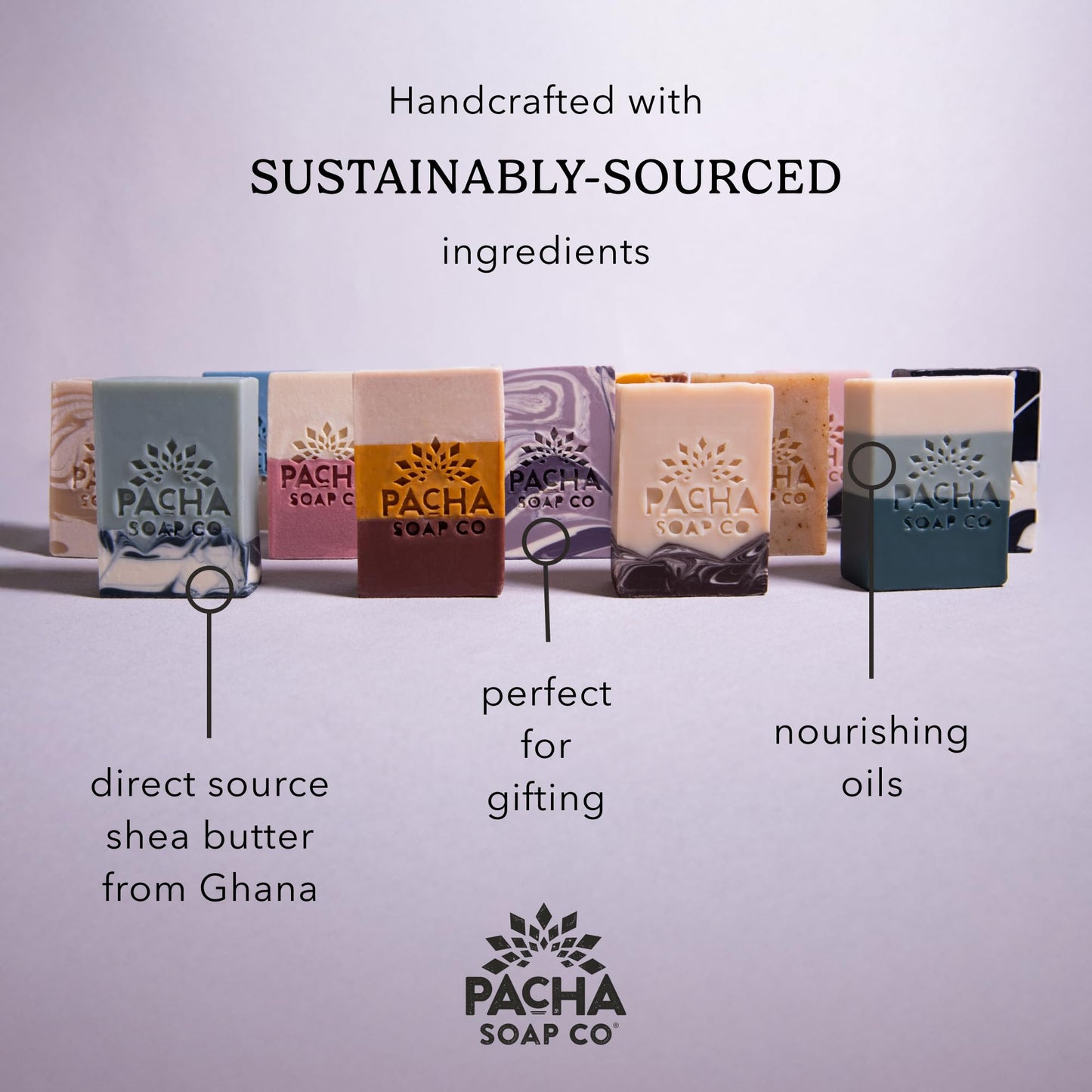 Pacha Soap Co. Bar Soap - Vanilla & Sage Scent, Handcrafted, Hydrating & Moisturizing Bar Soap with Soothing Essential Oils, Premium Face, Hand & Body Beauty & Personal Care Pacha Soap Co