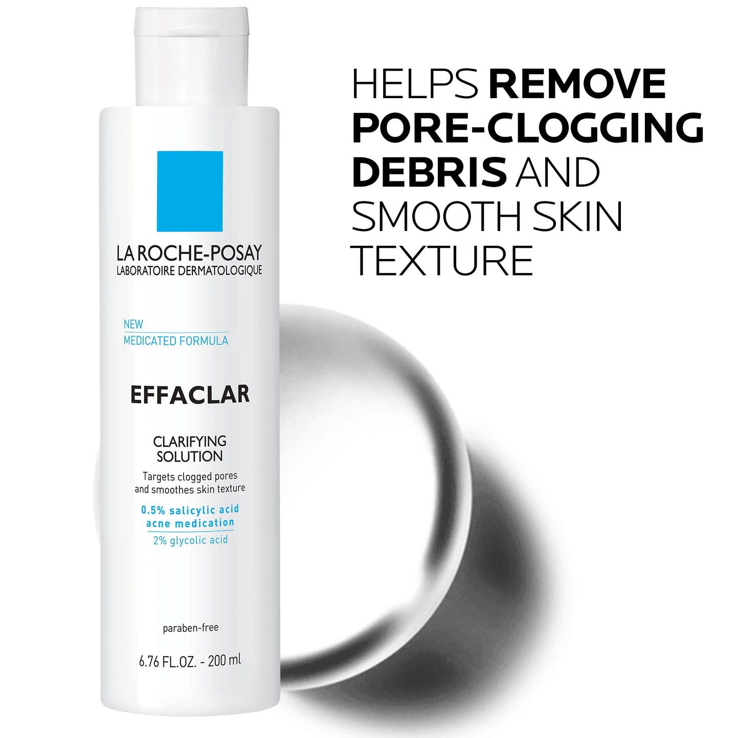 La Roche-Posay Effaclar Clarifying Solution Acne Toner with Salicylic Acid and Glycolic Acid, Pore Refining Oily Skin Toner, Gentle Exfoliant Beauty & Personal Care La Roche-Posay