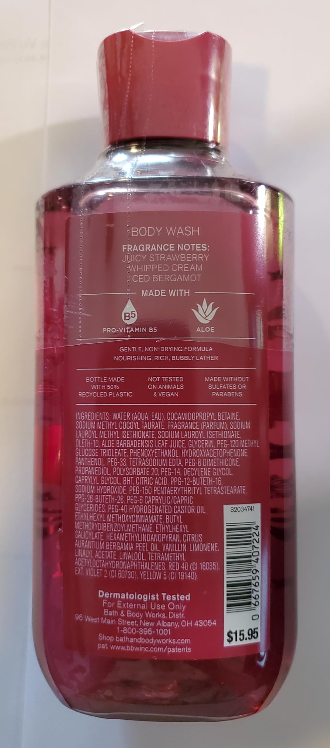 Bath & Body Works Women's Strawberry Snowflakes Body Lotion and Body Gel Wash 2 Piece Set Beauty & Personal Care Bath & Body Works