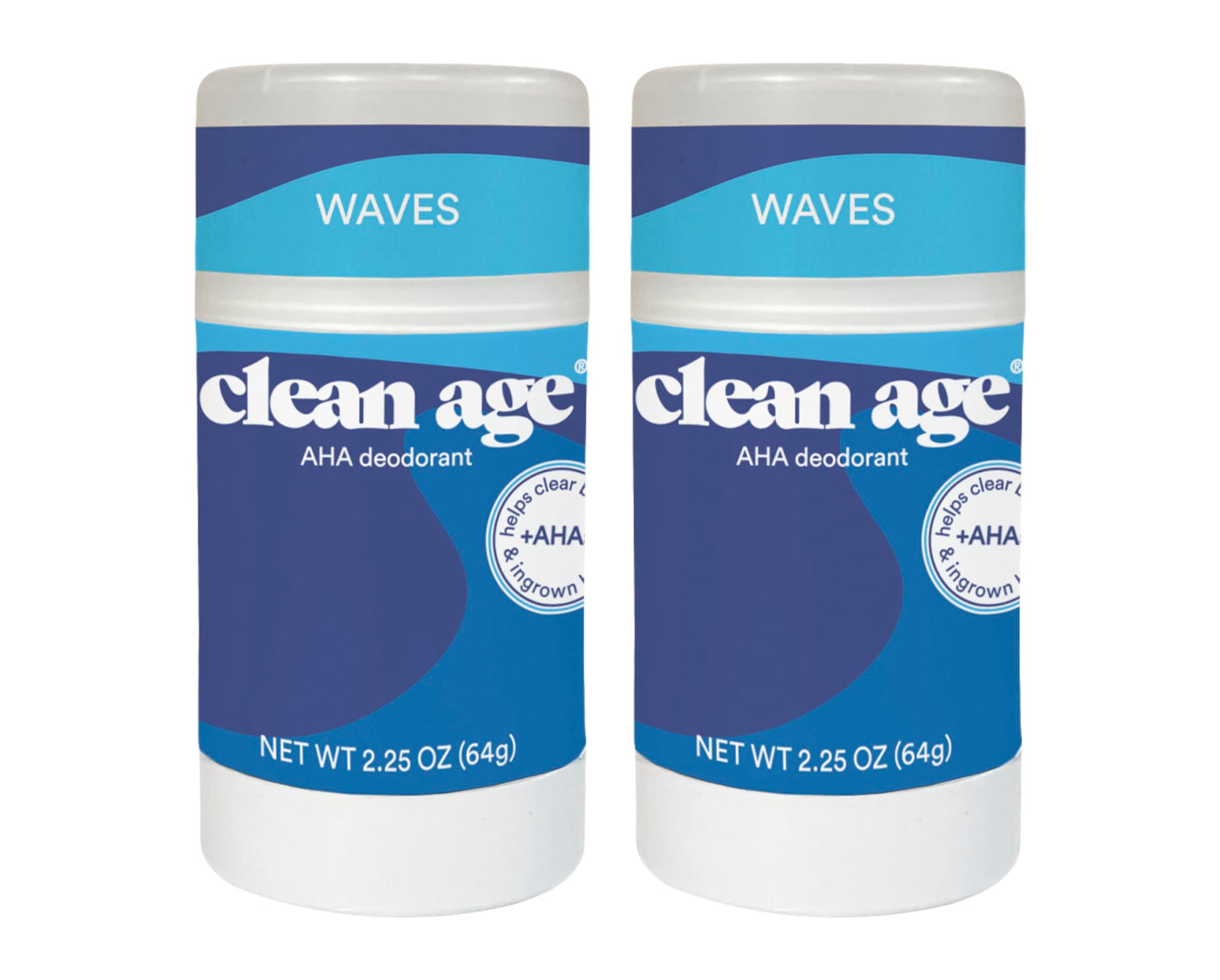 Clean Age Aluminum Free Deodorant, Waves Scent, 2.25oz 2 Pack, Teen Deodorant for Boys and Girls, Paraben Free, No Aluminum for Sensitive Skin, Beauty and Personal Care CLEAN AGE