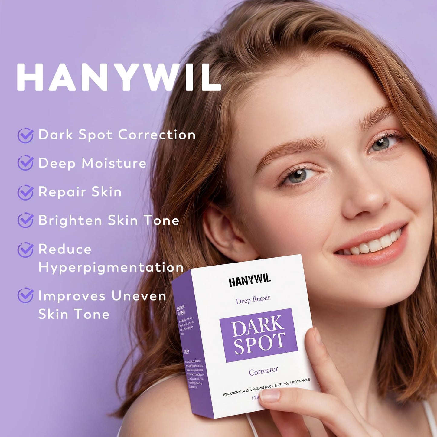 HANYWIL Dark Spot Remover for Face & Body, Remedy for Dark Spots with Natural Ingredients, Dark Spot Corrector Cream and Serum for Skin Care, Treats Beauty & Personal Care HANYWIL
