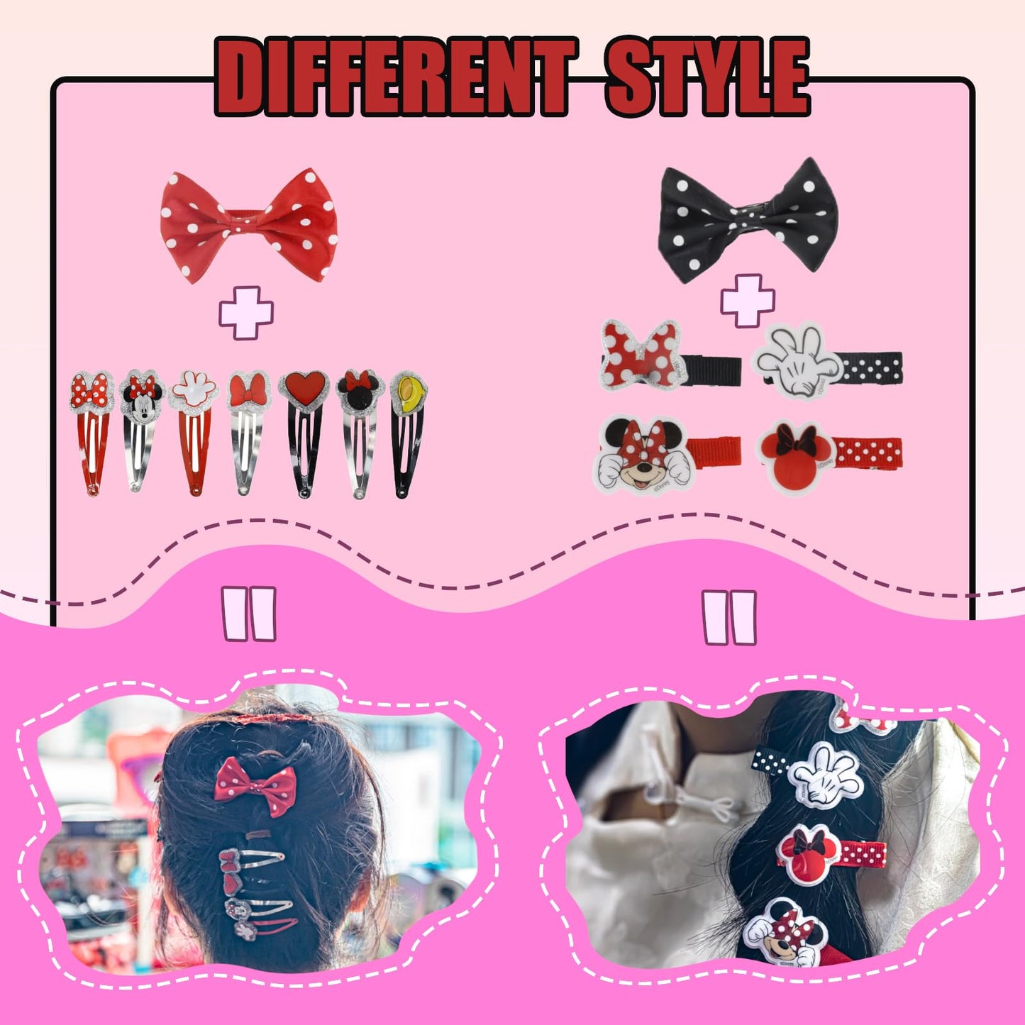 Townley Girl Disney Minnie Mouse Hair Accessories Set for Kids, Perfect for Parties, Sleepovers and Makeovers, Ages 3 Beauty & Personal Care Townley Girl