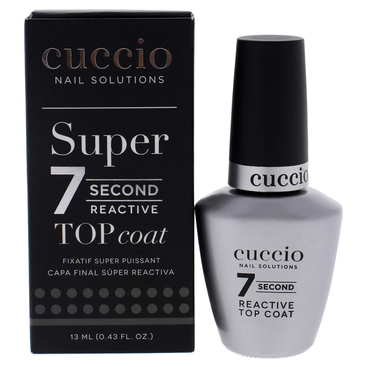 Cuccio Colour Super 7 Second Nail Top Coat - Super Quick Drying Formula - Creates A High Gloss Finish With Incredible Long-Lasting Durability Beauty & Personal Care Cuccio