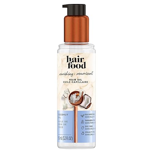 Hair Food Sulfate Free Hair Oil Dye Free Smoothing and Nourishing Treatment, Coconut, Hair Food, 3.2 FL OZ Beauty & Personal Care Hair Food