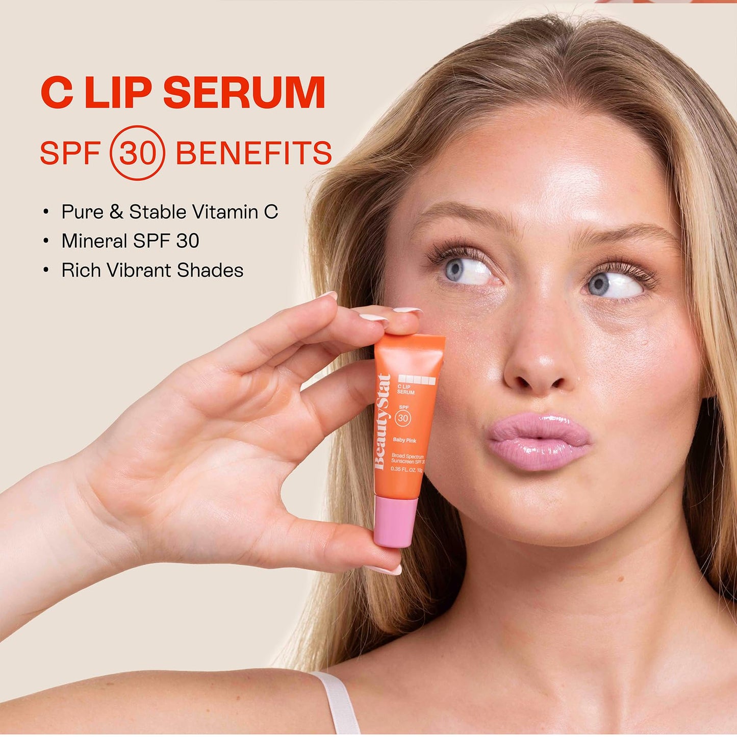 BeautyStat C Lip Serum - Baby Pink Beauty and Personal Care BeautyStat