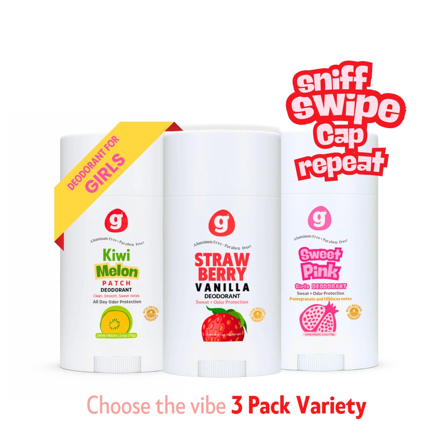 Grownish Kids Deodorant for Girls - Aluminum-Free, Safe, and Natural - 24-Hour Odor Protection - Gentle on Sensitive Skin - Fresh Scents for All-Day Beauty and Personal Care grownish