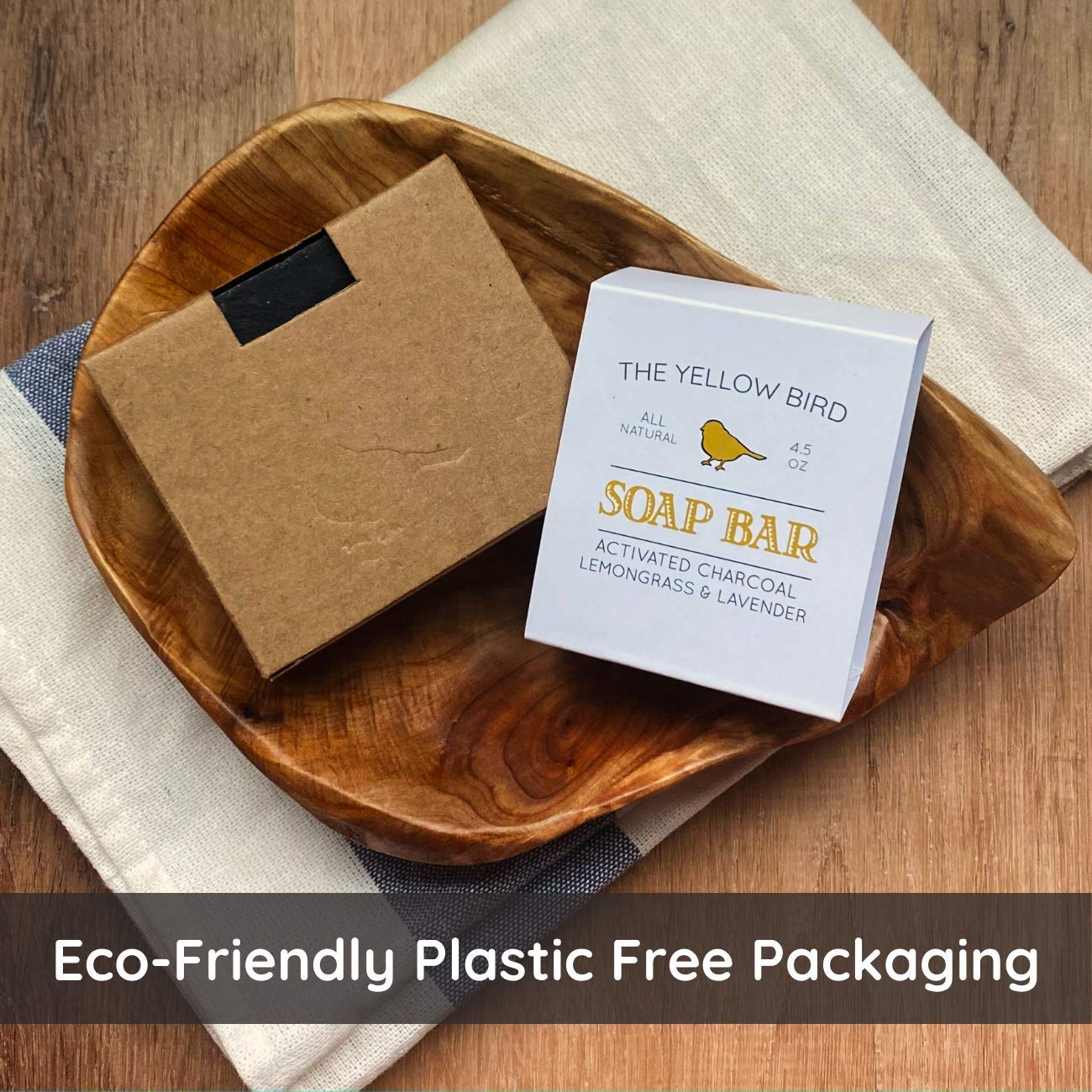 The Yellow Bird Natural Charcoal Soap Bar for Face, Body, Acne, and Sensitive Skin. Handmade with Organic Ingredients & Essential Oils Beauty & Personal Care The Yellow Bird