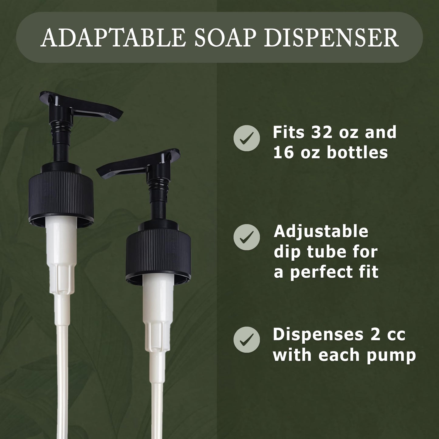 Dr. Woods Soap Dispenser Pumps - Liquid Soap Pump Replacement, Fits 16 and 32 Oz Dr. Woods Bottles (Pack of 2) Beauty & Personal Care Dr. Woods