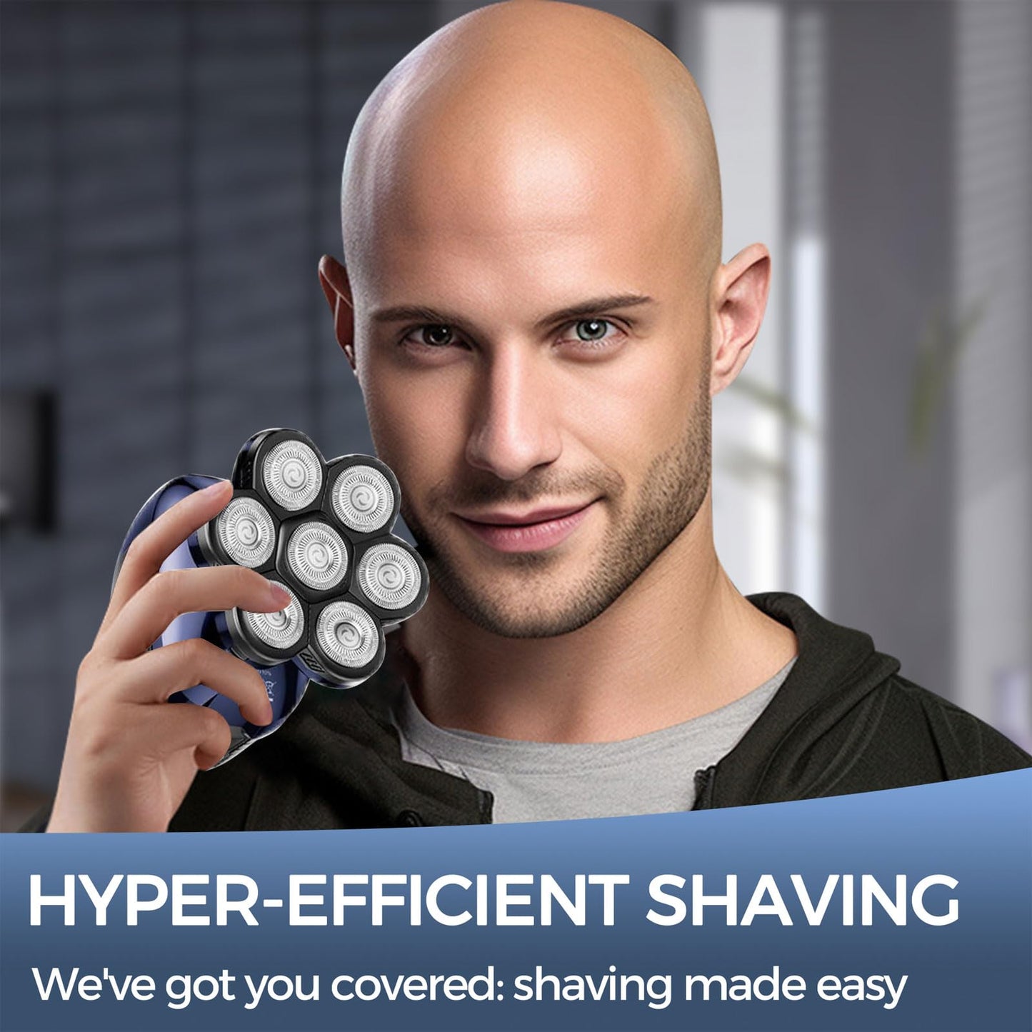 7 Blades Head Shaver Replacement Heads, 1 Count Beauty and Personal Care Filymosie