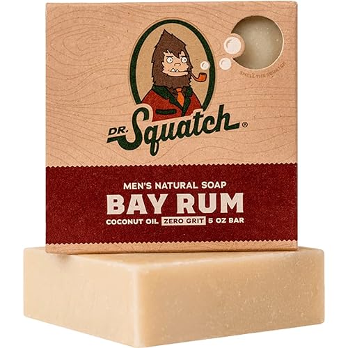 Dr. Squatch All Natural Bar Soap for Men with Zero Grit, Bay Rum Beauty & Personal Care Dr. Squatch