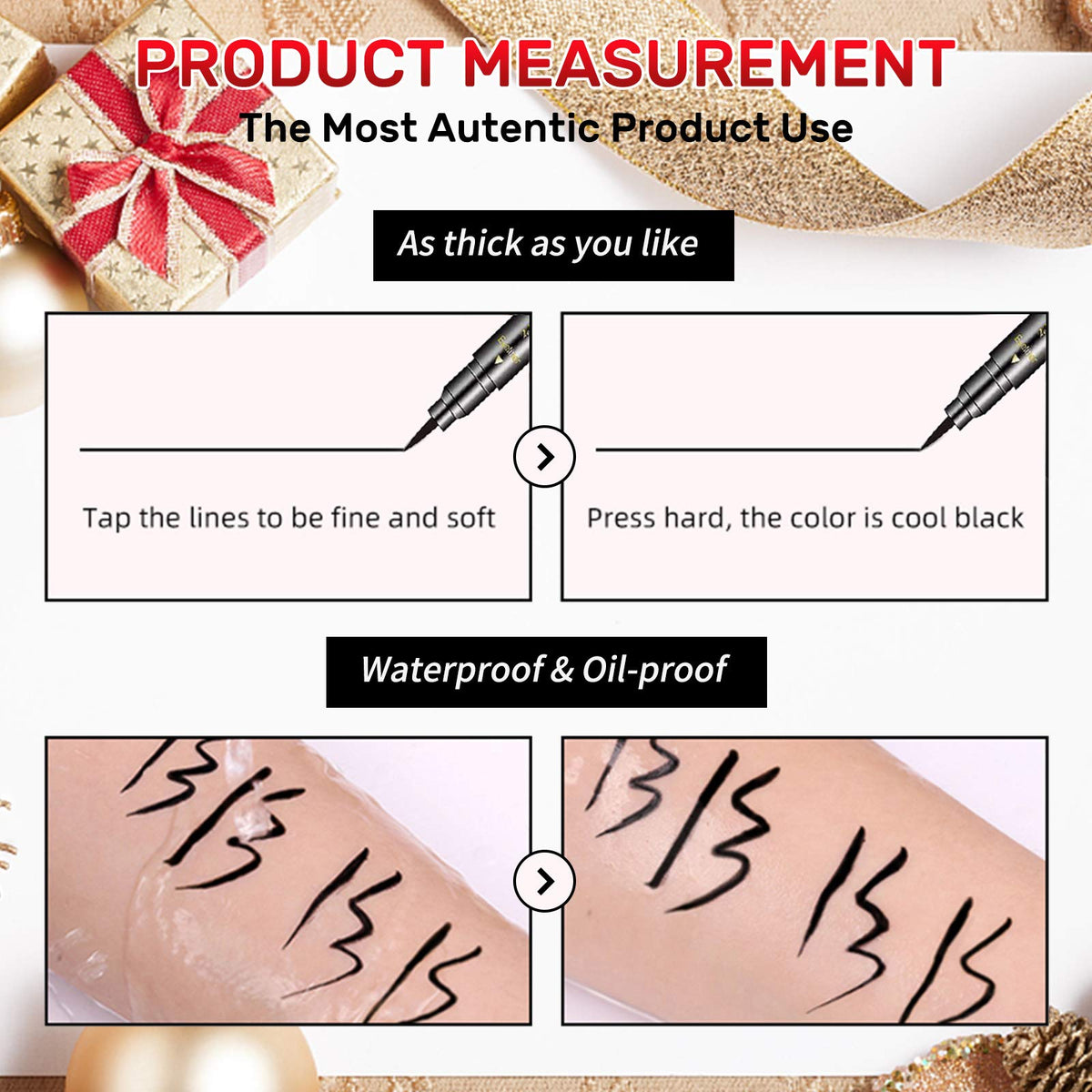 Erinde 6PCS Double-headed Eyeliner Stamp Pen Set, Black Stencil, Winged Eyeliner Tattoo Tool, Star Moon Heart Eye Makeup Beauty & Personal Care Erinde