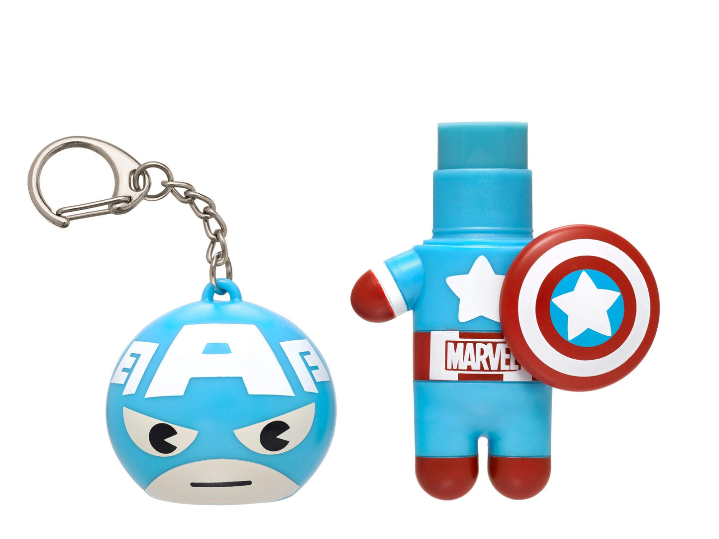 Lip Smacker Marvel Lip Balm Keychain, Clear & Glossy, Fun & Giftable, Cruelty Free - Captain America Beauty & Personal Care Lip Smacker