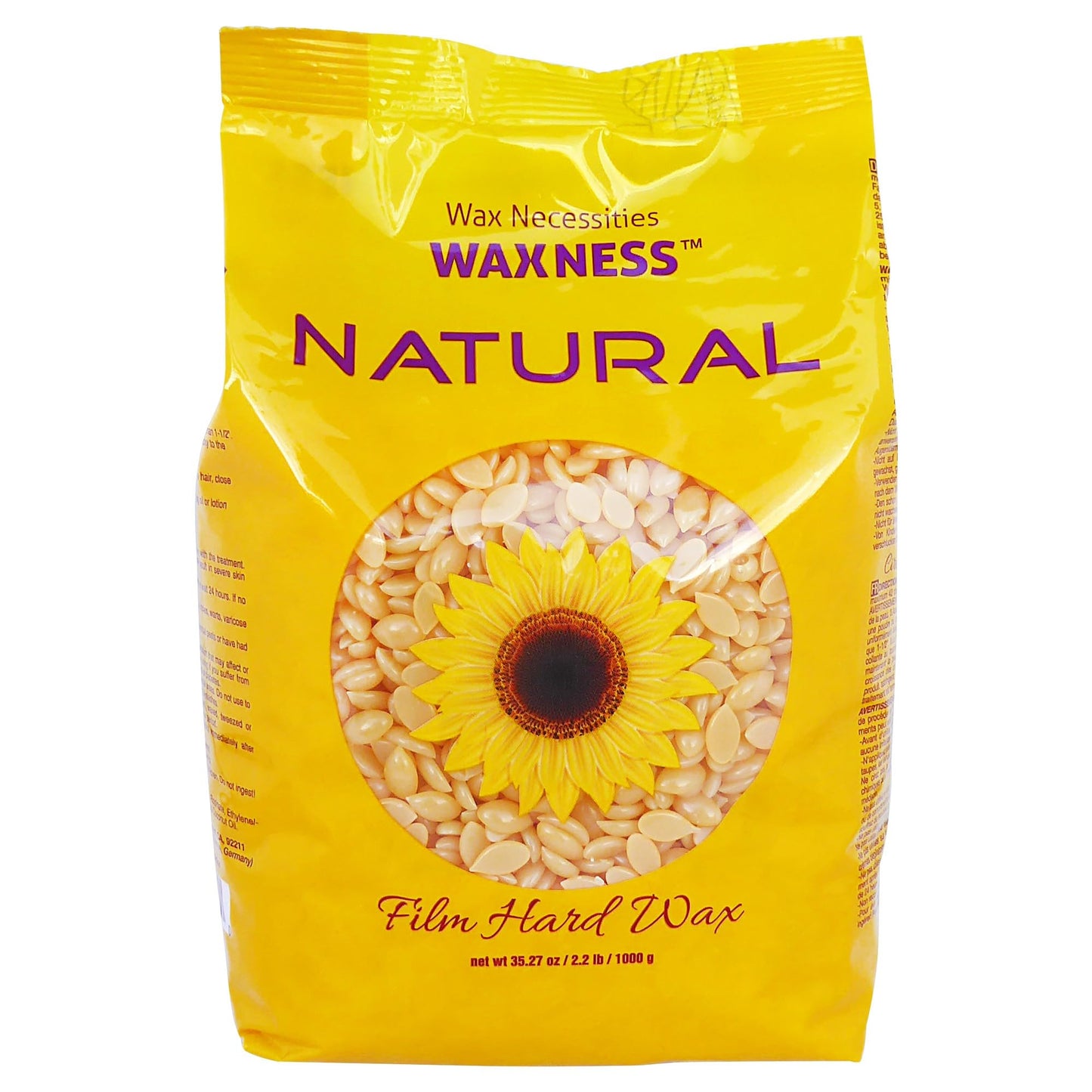 Waxness Film Hard Wax Beads Natural 22 lb (10 kg) - Stripless Professional Hard Wax Bulk Size for Face & Body, Salon Use - Made in Italy Beauty and Personal Care Waxness