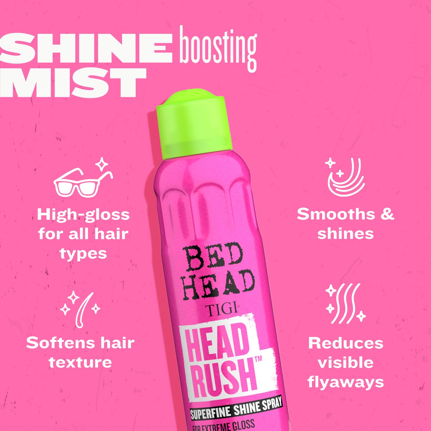 TIGI Bed Head Headrush Shine Hair Spray for Smooth Shiny Hair 5.3 oz Beauty & Personal Care TIGI