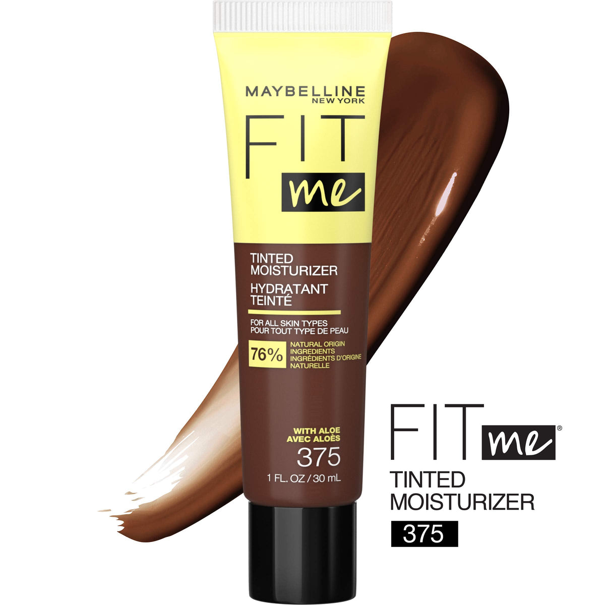 Maybelline Fit Me Tinted Moisturizer, Natural Coverage, Face Makeup, 375, 1 Count Beauty & Personal Care MAYBELLINE