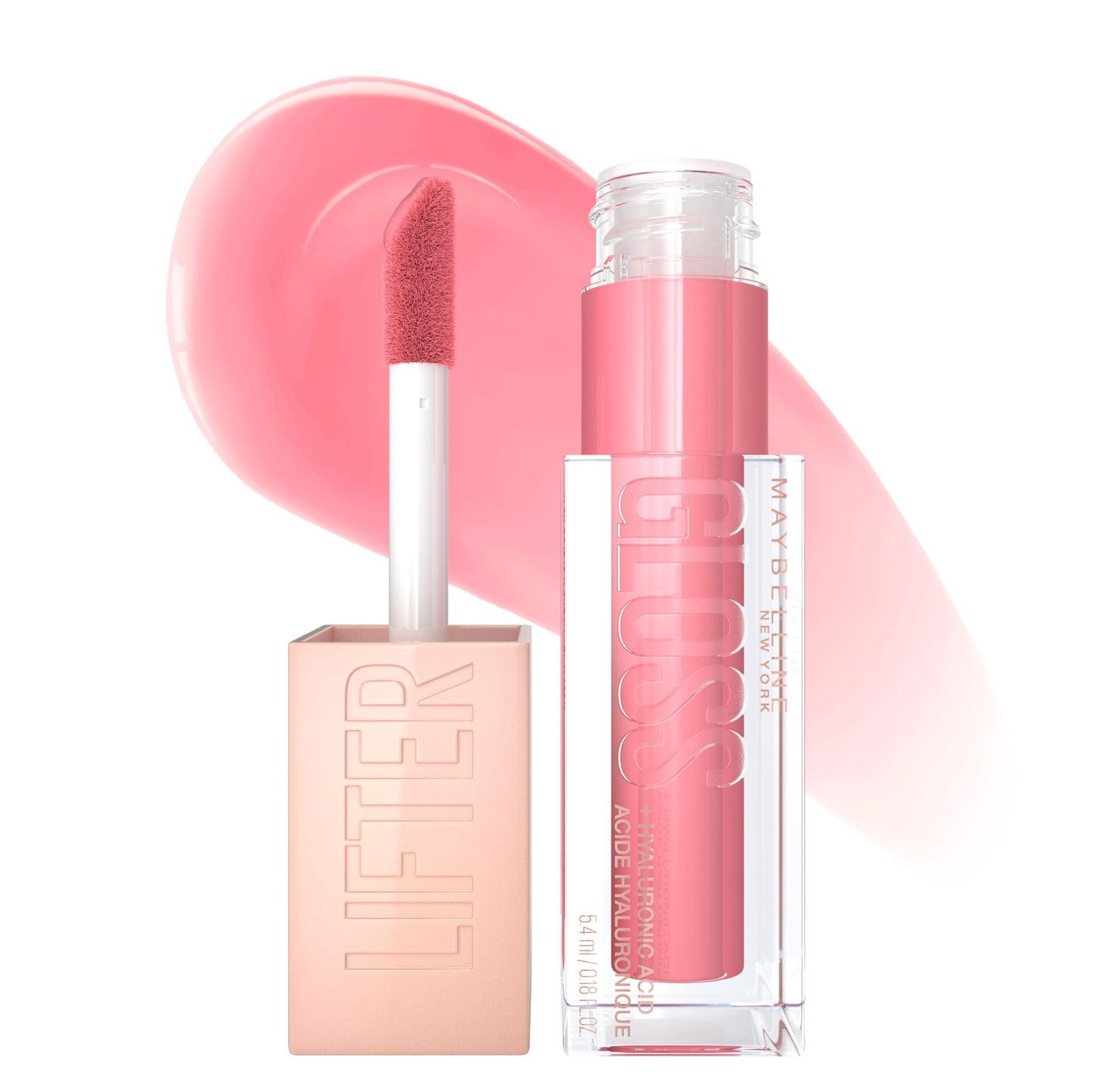 Maybelline New York Lifter Gloss Hydrating Lip Gloss with Hyaluronic Acid, Gummy Bear, Sheer Light Pink, 1 Count Beauty & Personal Care MAYBELLINE
