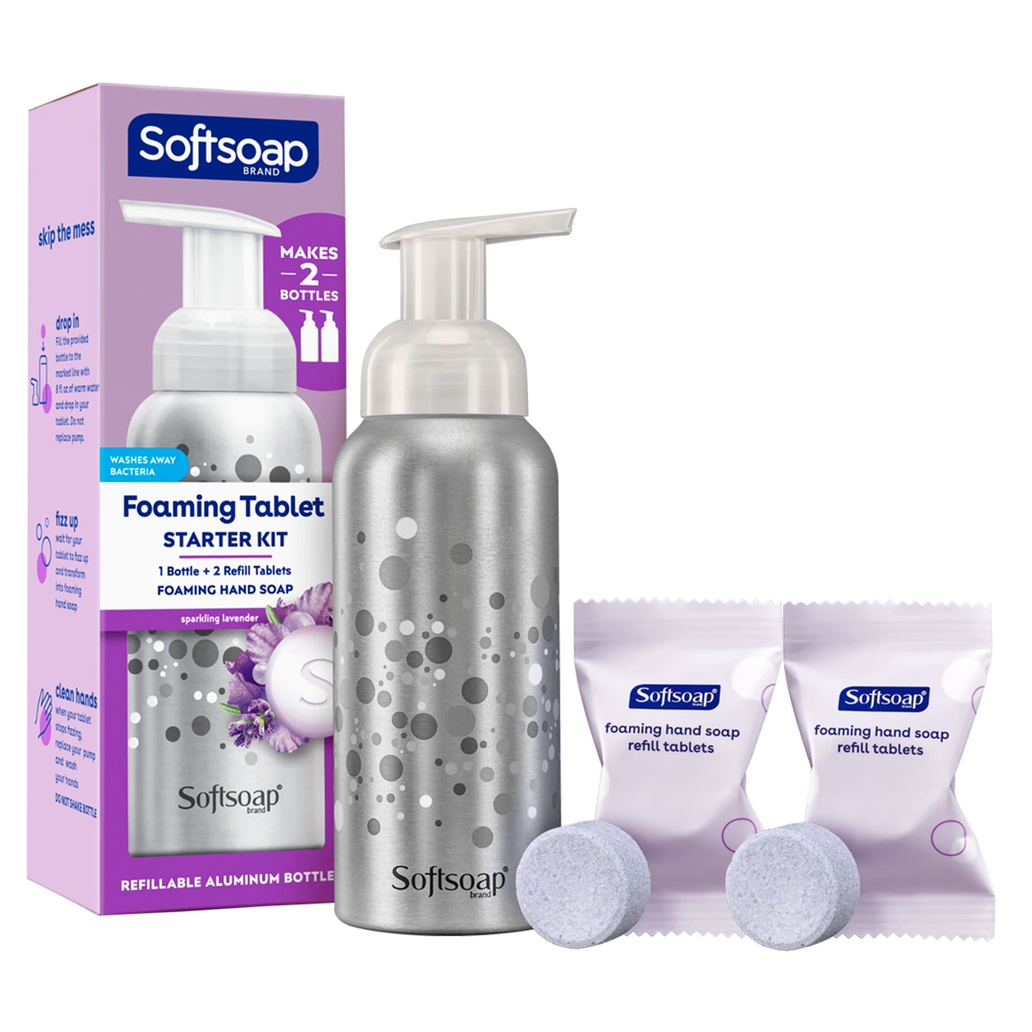 Softsoap Hand Soap Tablets Sparkling Lavender, Starter Kit with Pump and 2 Tabs Beauty & Personal Care Softsoap