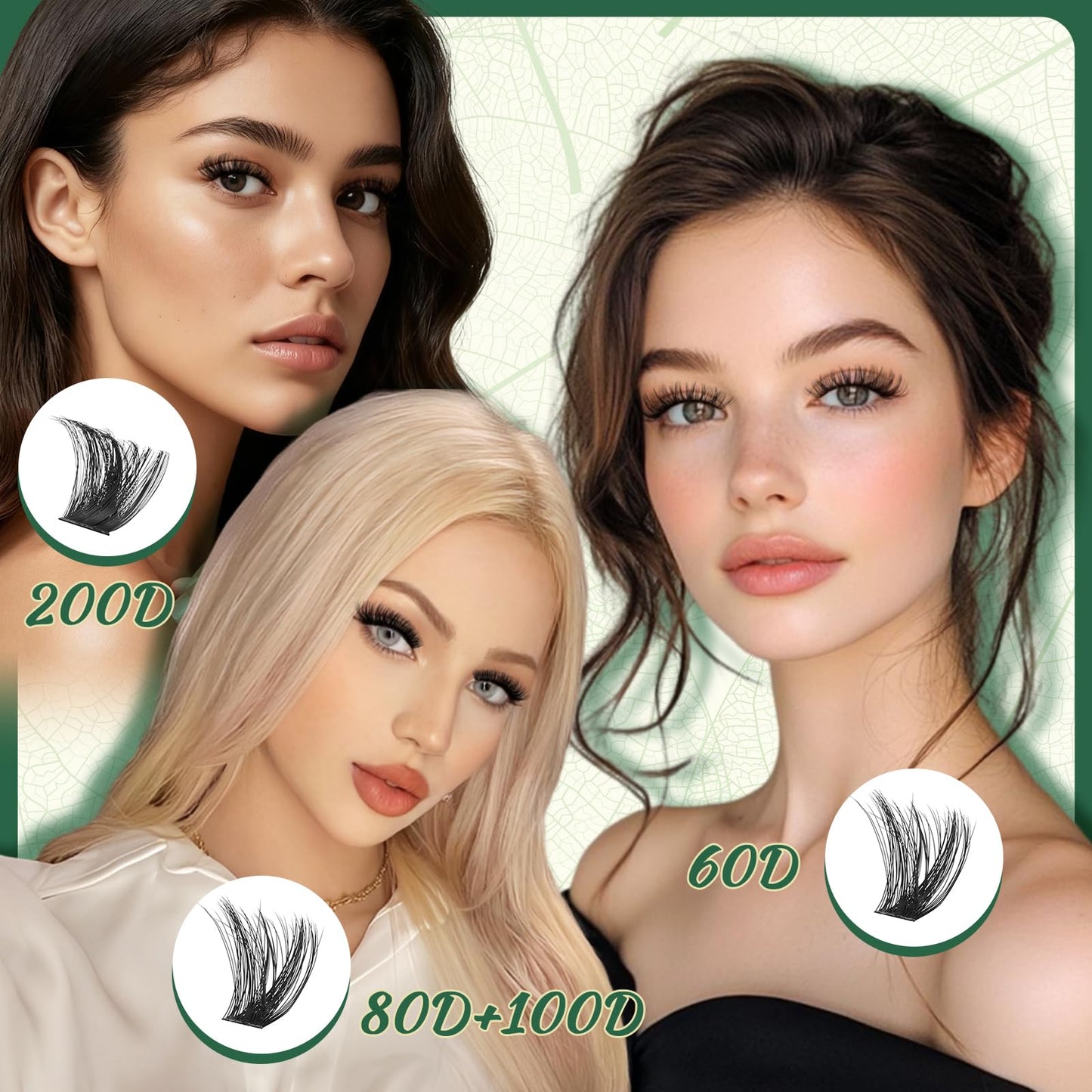 Lash Clusters 280Pcs Eyelash Clusters KEYYOU 80D 0.05D Curl 9-18MIX Clusters Lashes Super Soft Cluster DIY Eyelash Extension at Beauty and Personal Care KEYYOU