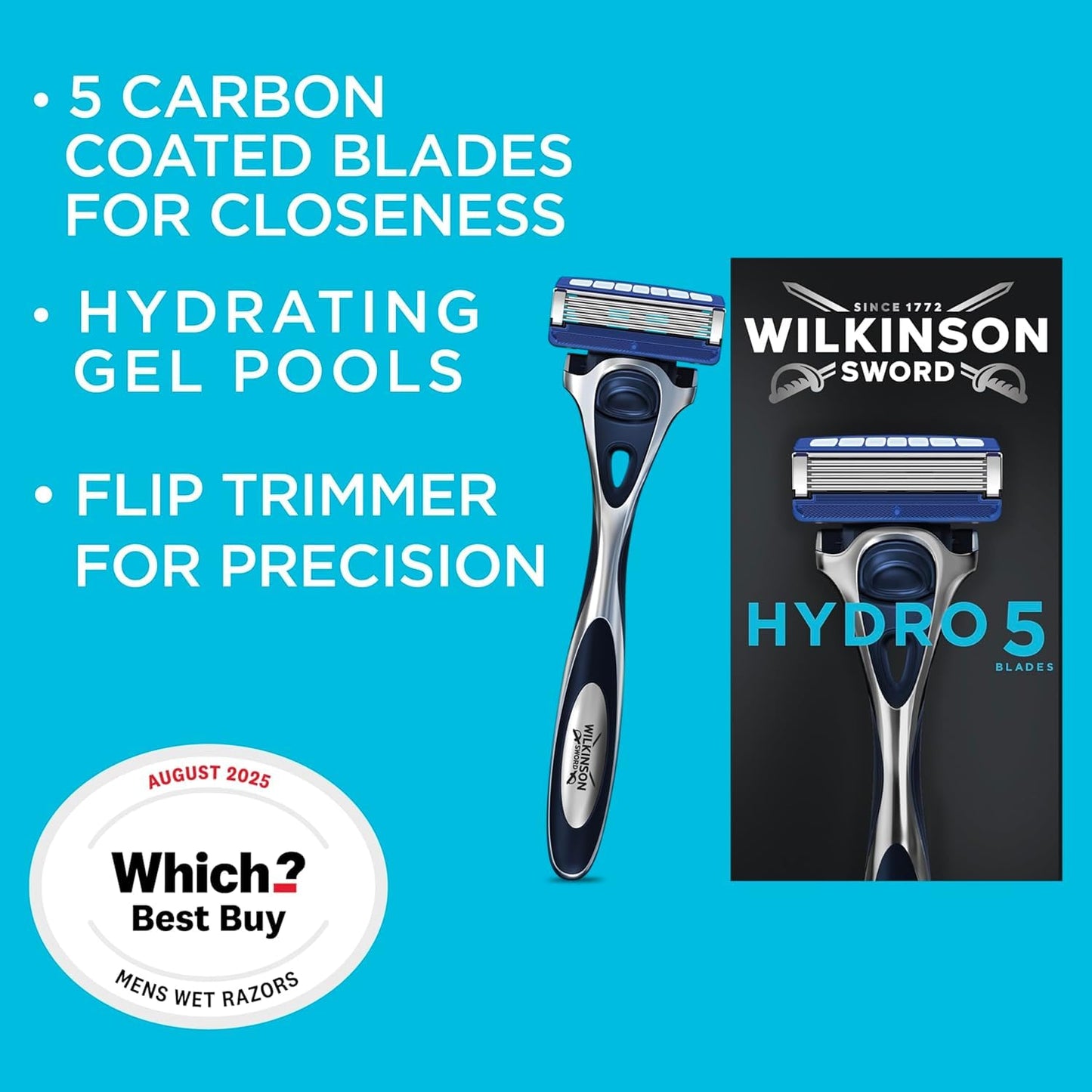 Wilkinson Sword Hydro 5 Skin Protection rakapparat med 8 ersättningsblad, 10-teiliges Set, 7004023G, 0.093 kilograms Beauty and Personal Care Wilkinson Sword