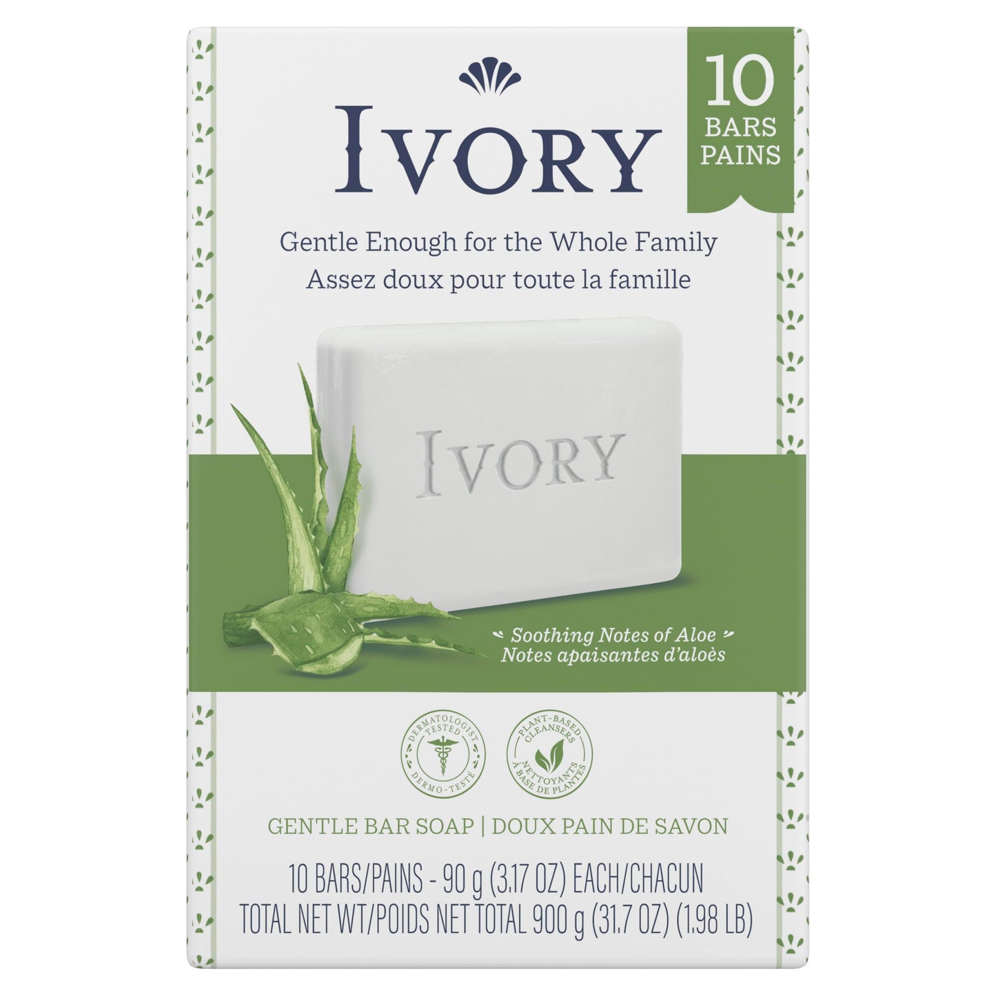 Ivory Bar Soap Aloe Scent, 3.17 Ounce (Pack of 10) Beauty & Personal Care Ivory