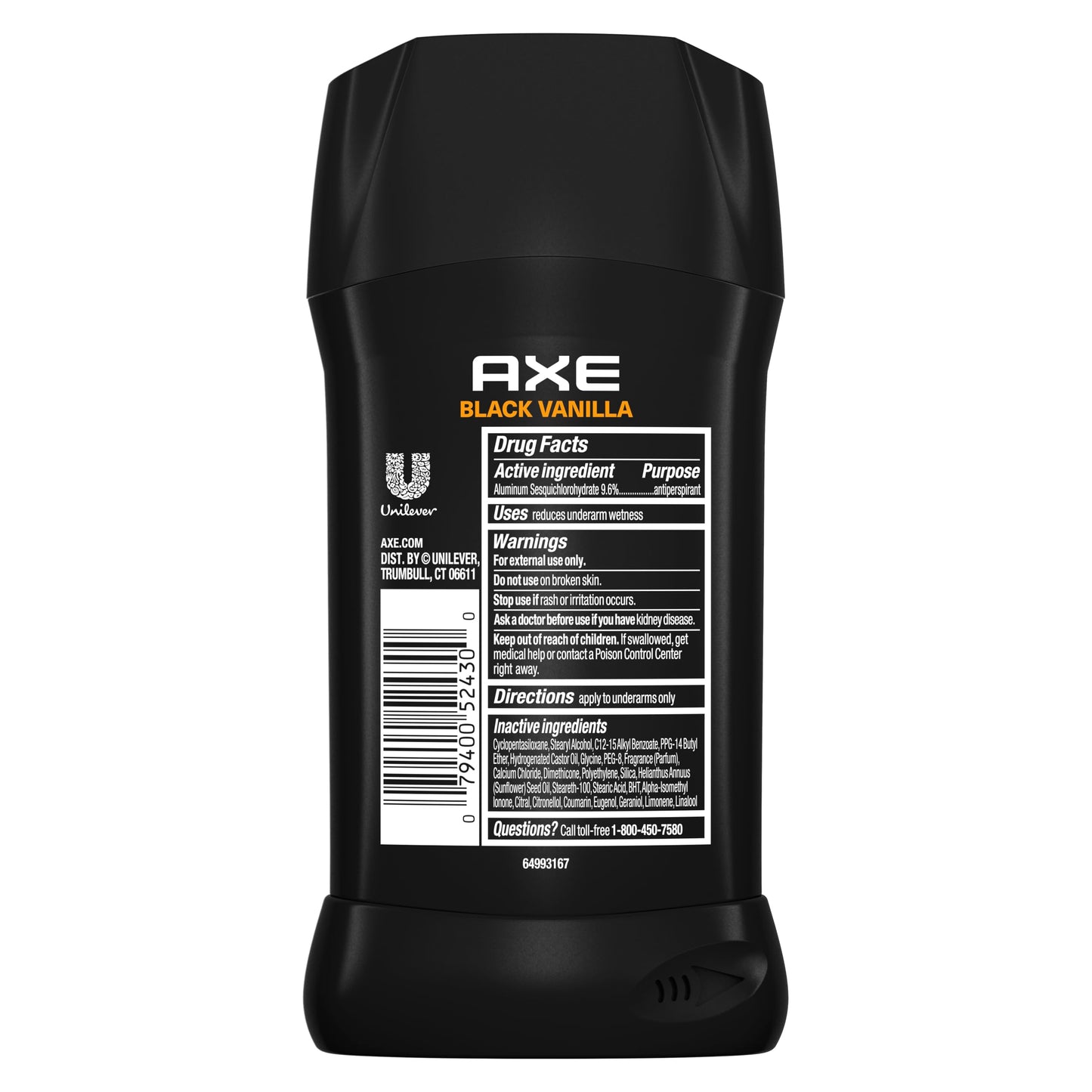 AXE Fine Fragrance Collection Antiperspirant Deodorant for Men Black Vanilla 72 Hour Sweat & Odor Protection 2.6 oz Beauty and Personal Care AXE