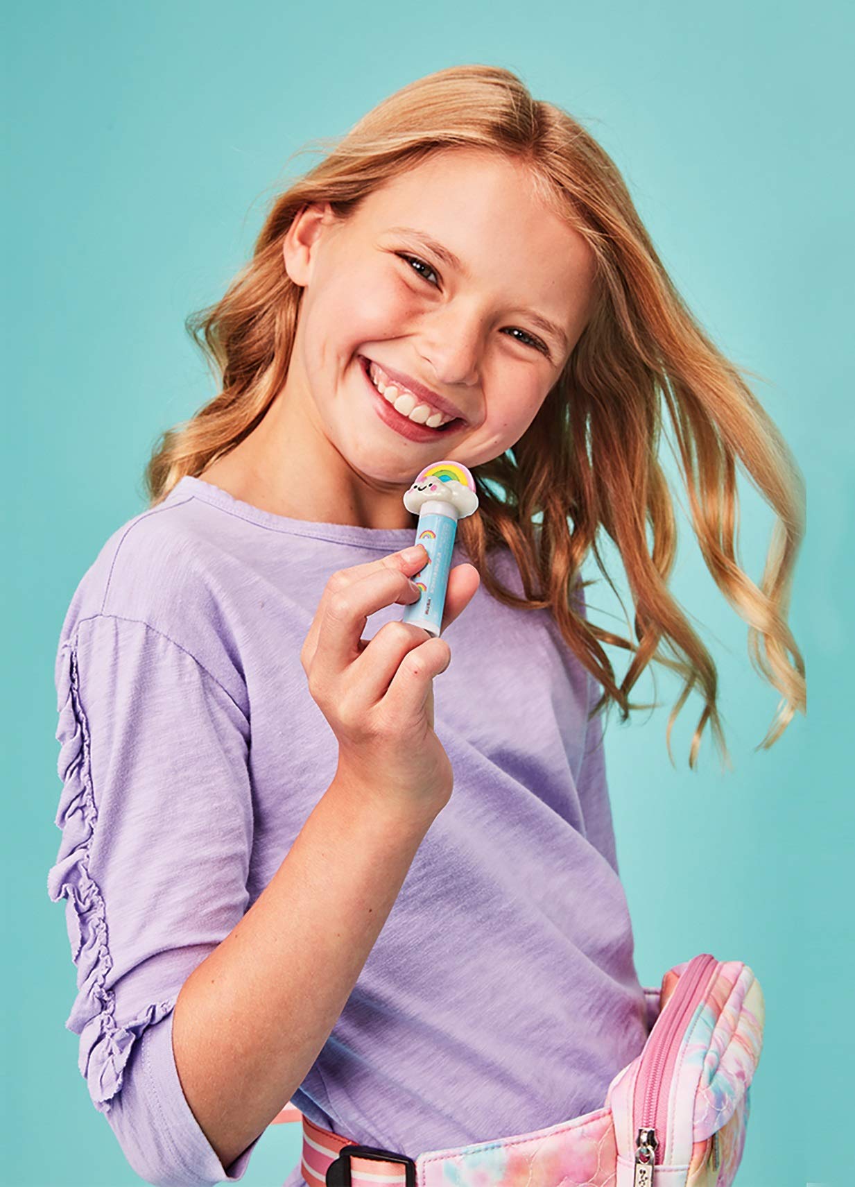 iscream Happiest Rainbow and Clouds Shaped Cupcake Scented Lip Balm Beauty & Personal Care iscream