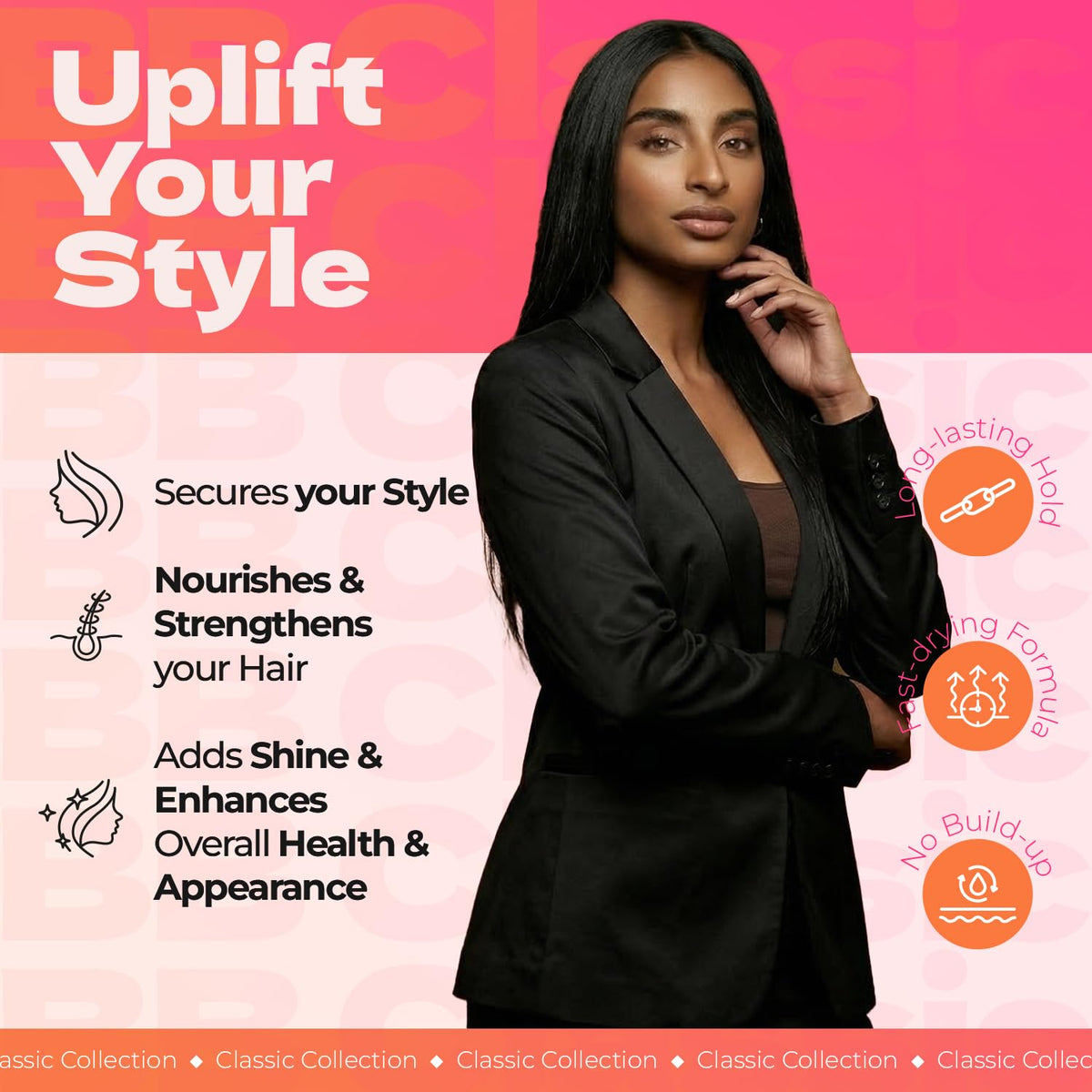 Bronner Bros Pump It Up Styling Spritz Gold 80% - Fast-Dry Hair Spray Extra Hold with Vitamin B5 & Silk Protein - Maximum Hold Finishing Spritz Beauty & Personal Care Bronner Bros