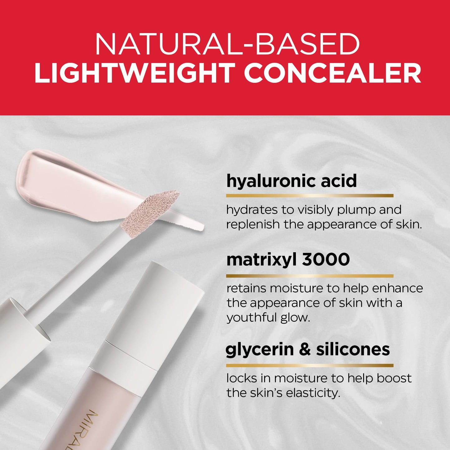 Mirabella Invincible For All Perfecting Under Eye Concealer Full Coverage - Hydrating Makeup Concealer for Dark Circles, Fine Lines & Wrinkles Beauty & Personal Care Mirabella