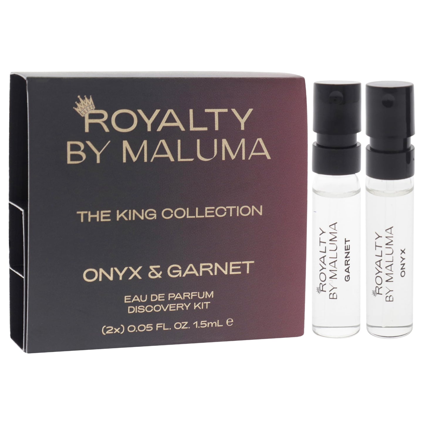 Kings by Royalty By Maluma for Men - 2 Pc Mini Gift Set 1.5ml Onyx EDP Spray, 1.5ml Garnet EDP Spray Beauty & Personal Care Royalty By Maluma