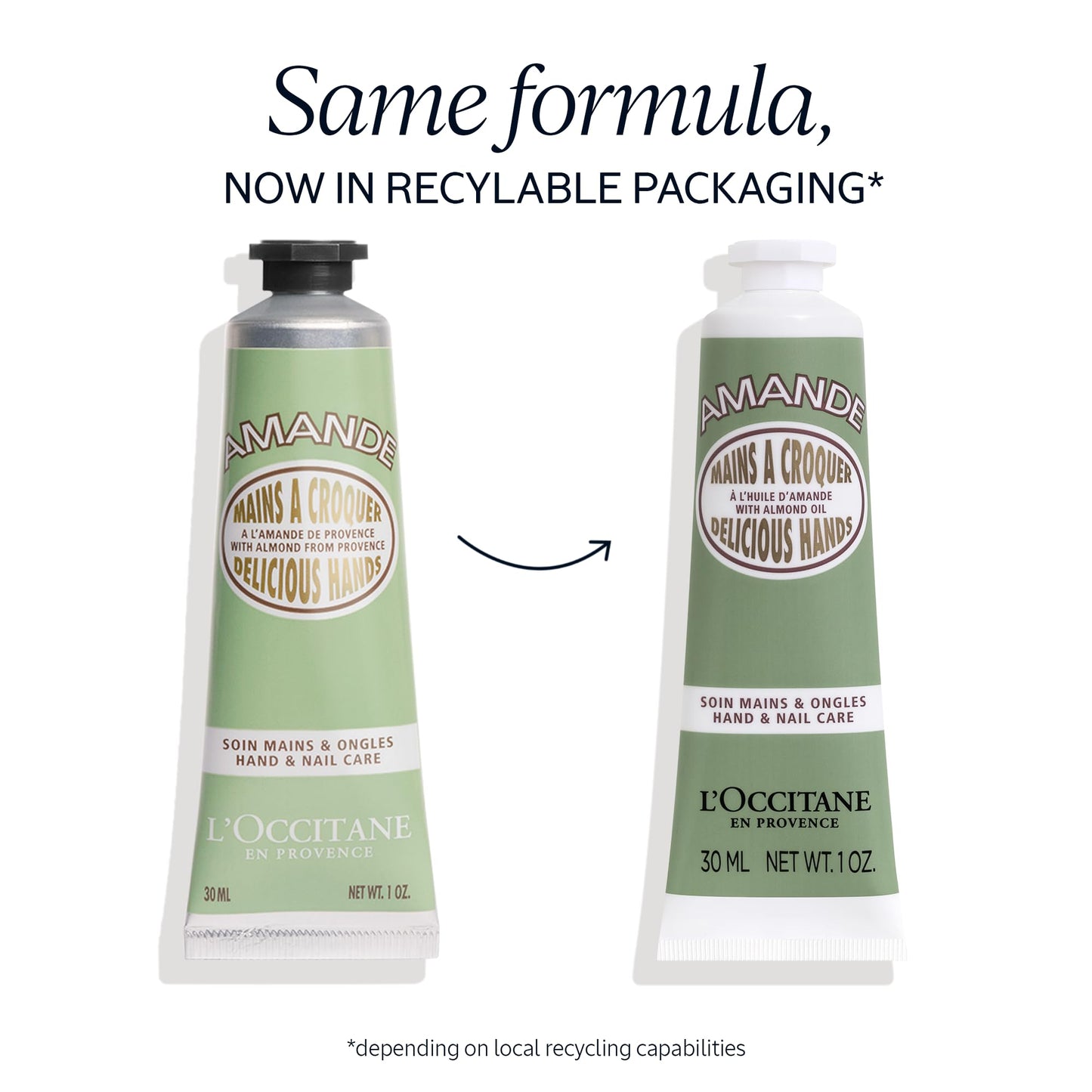 L'OCCITANE Almond Delicious Hand & Nail Cream: Soften hands & Cuticles with Irresistible Almond Scent, Moisturizing, Infused With Almond Oil, 24-hour Beauty & Personal Care L'OCCITANE