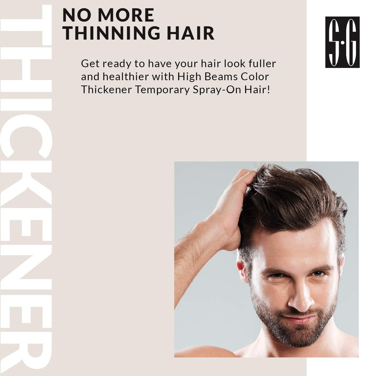Salon Grafix High Beams Color Thickener Temporary Spray - Black for Unisex - 2.7 oz Hair Color Beauty & Personal Care Salon Grafix