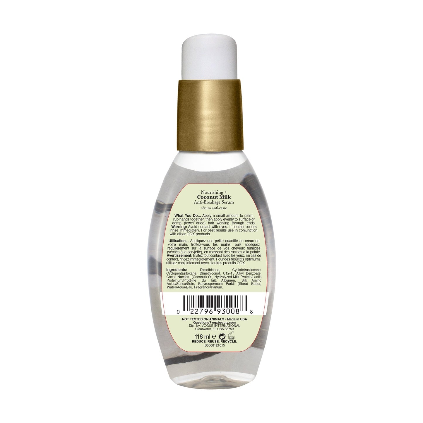 OGX Nourishing Coconut Milk Anti-Breakage Serum 118ml Beauty & Personal Care OGX
