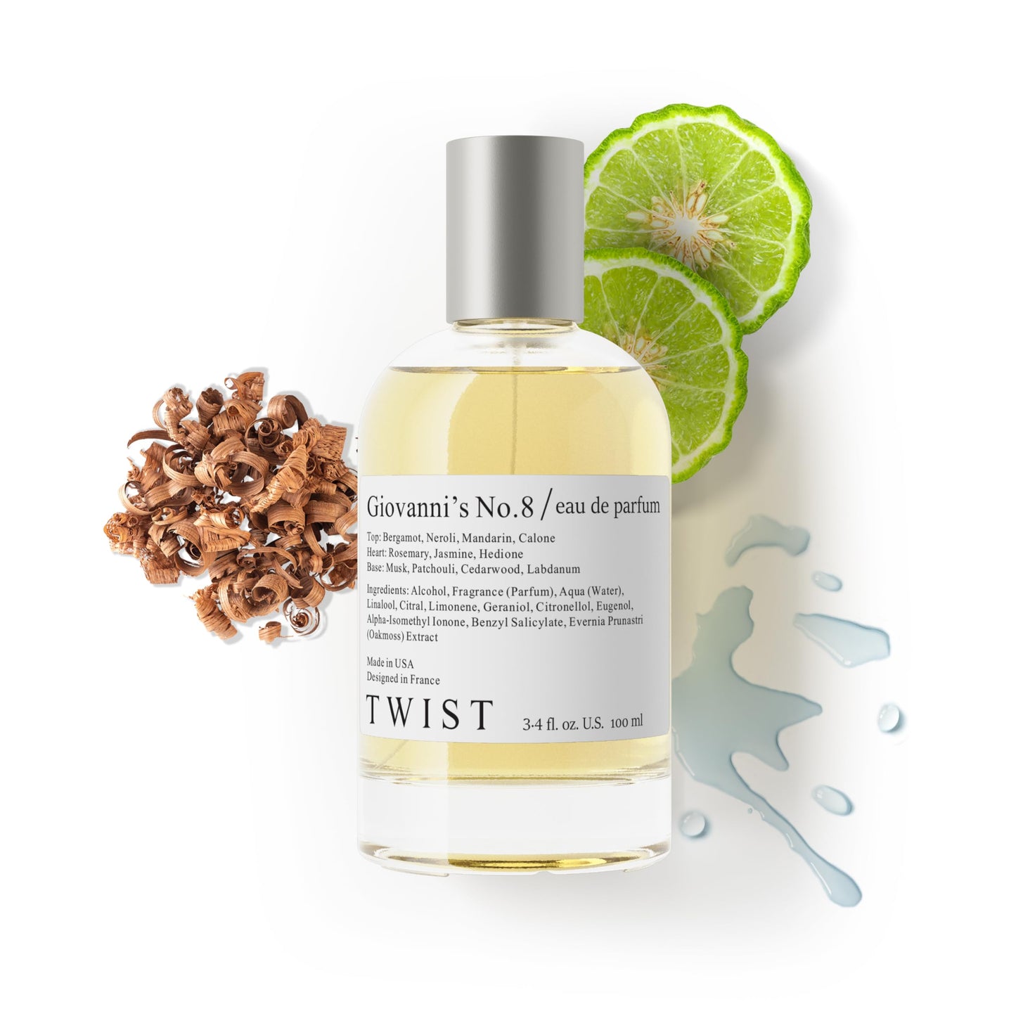 Twist - G.iovanni’s No. 8 - Eau De Parfum Inspired by Acqua D. G. Long-Lasting Perfume For Men, Marine & Citrus, Vegan, Clean Ingredients, Fragrance Beauty & Personal Care HOUSE OF TWIST