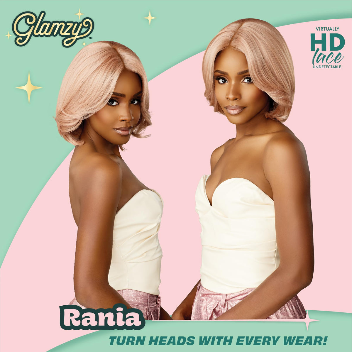 Sensationnel Glamzy Lace Part Wig-Rania, 2 DARKBROWN