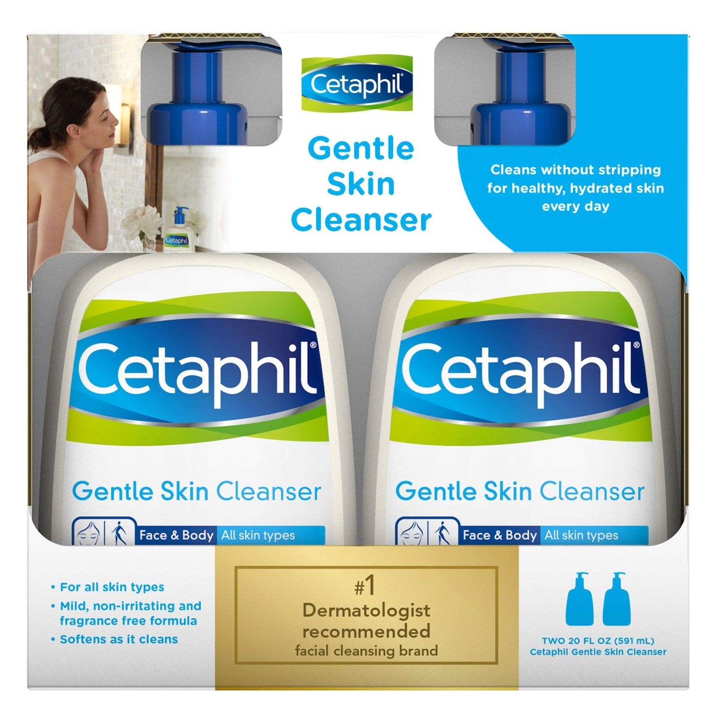 Cetaphil Gentle Skin Cleanser (20 Ounce, 2 Pack) Beauty & Personal Care Cetaphil
