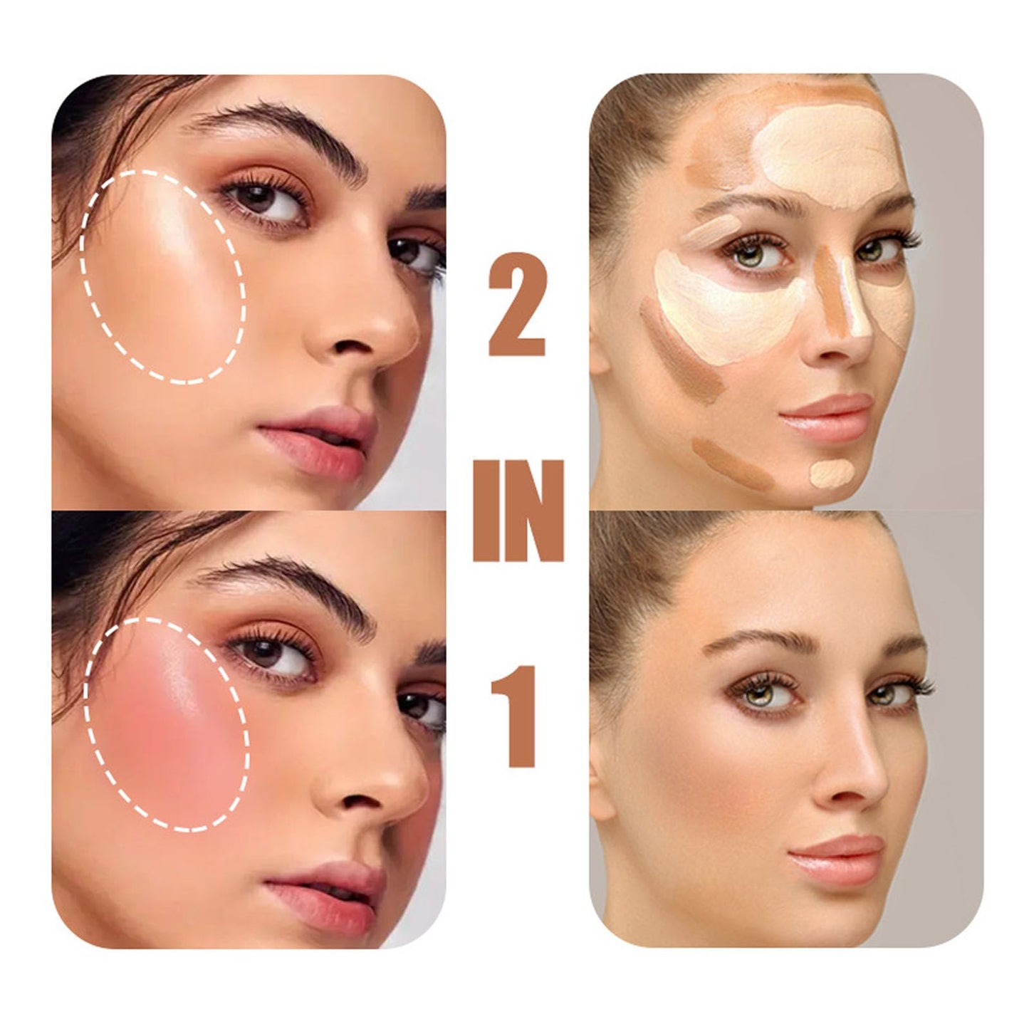12-Color Cream, 2-in-1 Concealer & Contour Cream for Refined Makeup Beauty & Personal Care JUDEWY