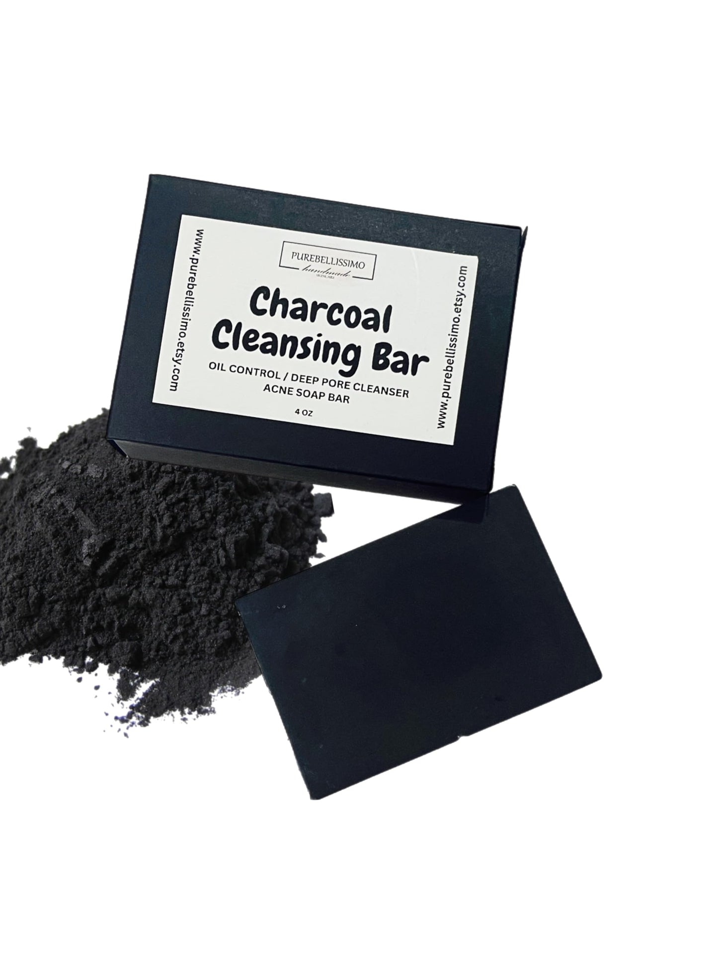PureBellissimo Activated Charcoal Soap Bar - For Acne, Oily Skin, Skin Detox, Blackheads, Brightening Face, Body, Men Women Teens with Oily Skin, 4 Beauty & Personal Care PureBellissimo