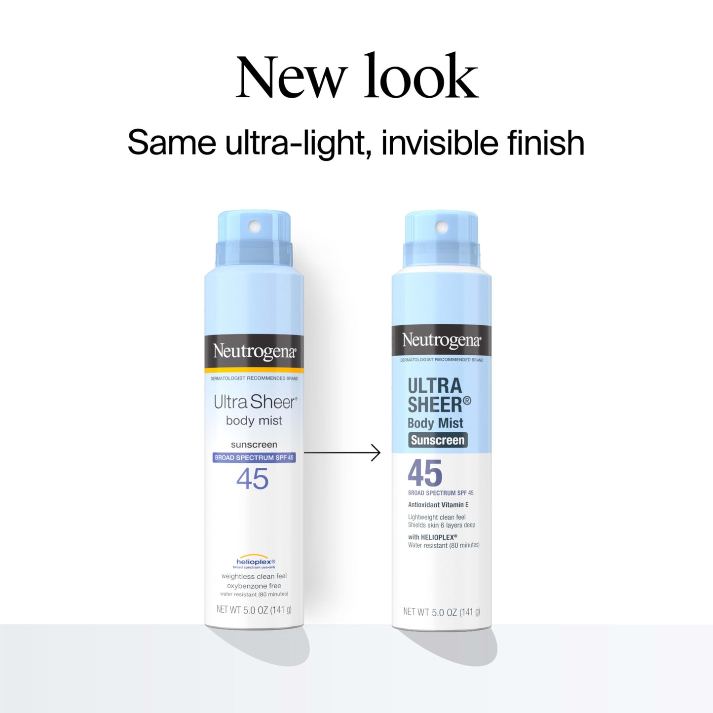 Neutrogena Ultra Sheer Sunscreen Spray SPF 45 Body Mist, Lightweight Non-Greasy Broad Spectrum UVA/UVB Protection, Oil-Free & Non-Comedogenic Water Beauty & Personal Care Neutrogena