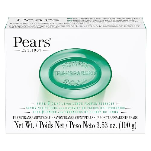 Pears Pure and Gentle with Glycerin and Lemon Flower Extracts - Green for Unisex - 3.5 oz Bar Soap Beauty & Personal Care Pears