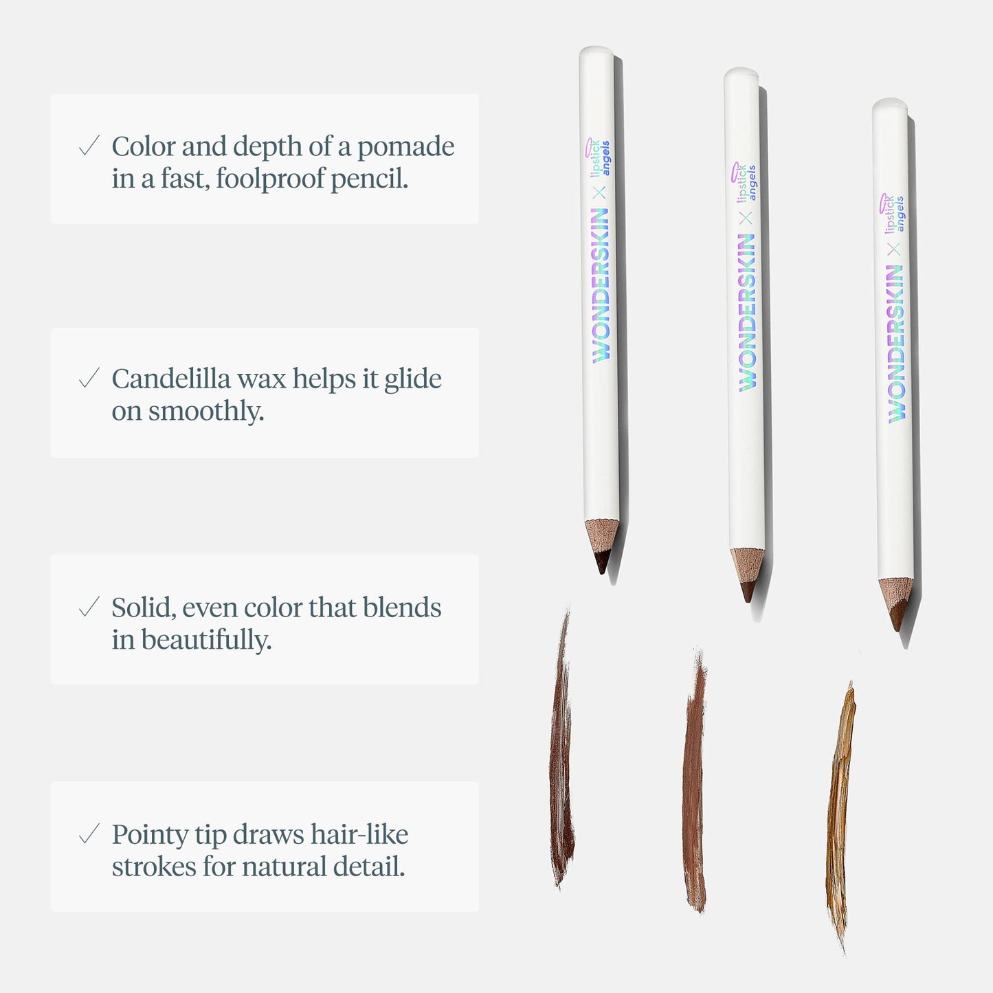 WONDERSKIN Eyebrow Pencil - Sharpenable Brow Pencil For Natural Looking Brows, Brown Eye Makeup, Long Lasting Eyebrow Pomade (Blonde) Beauty & Personal Care Wonderskin