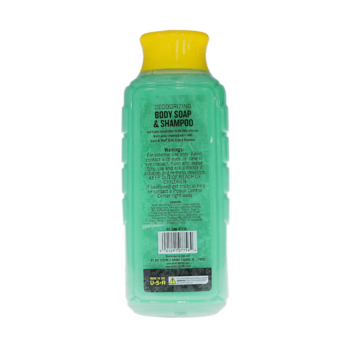 Hunters Specialties Scent-A-Way MAX Liquid Body Soap & Shampoo - Odorless Green Soap Scent Eliminator for Hunters, Trappers, Anglers, and Campers - 24 Beauty & Personal Care Hunters Specialties