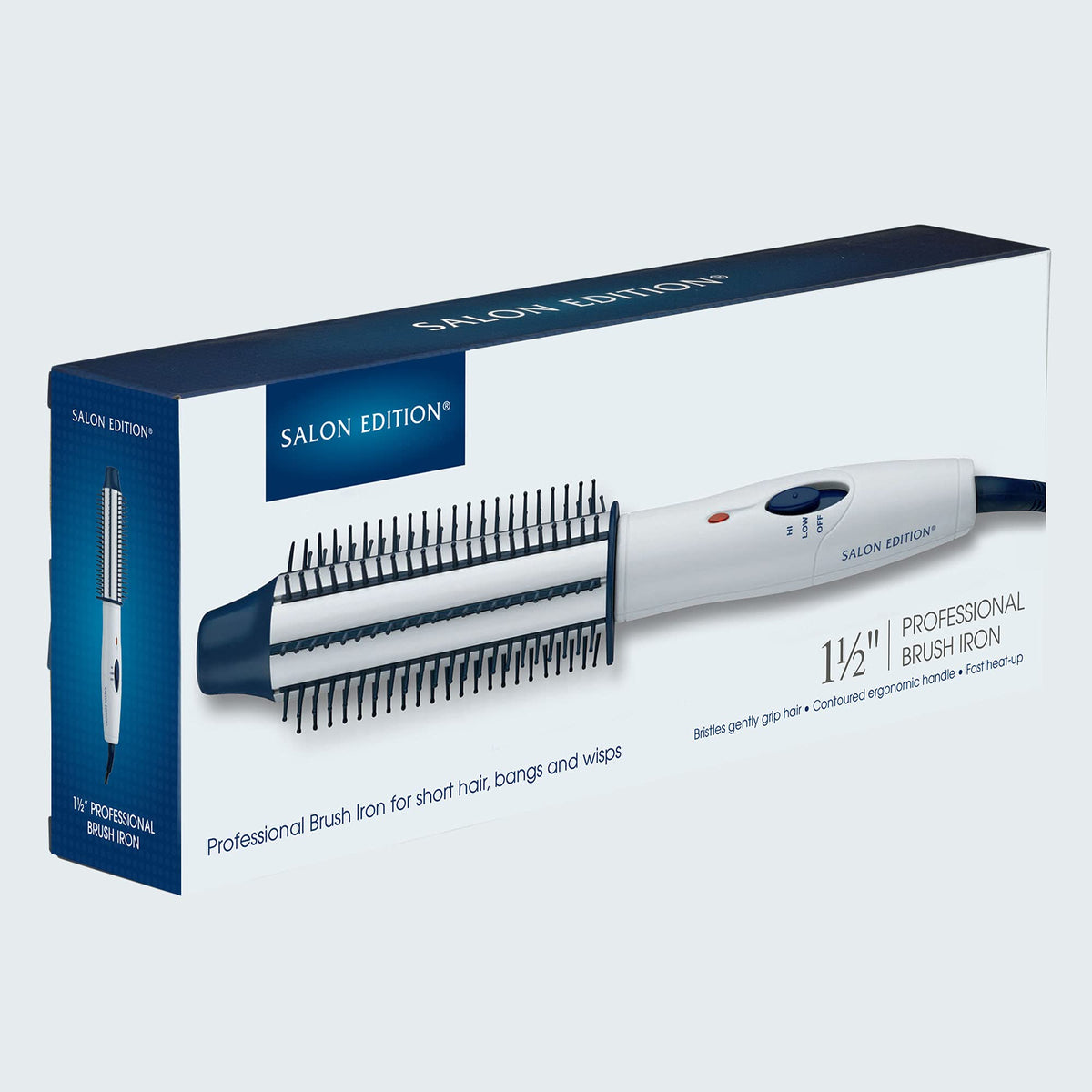 Salon Edition Hair Styling Brush Iron | Smooth 2nd Day Hair Styles (1-1/2 in)