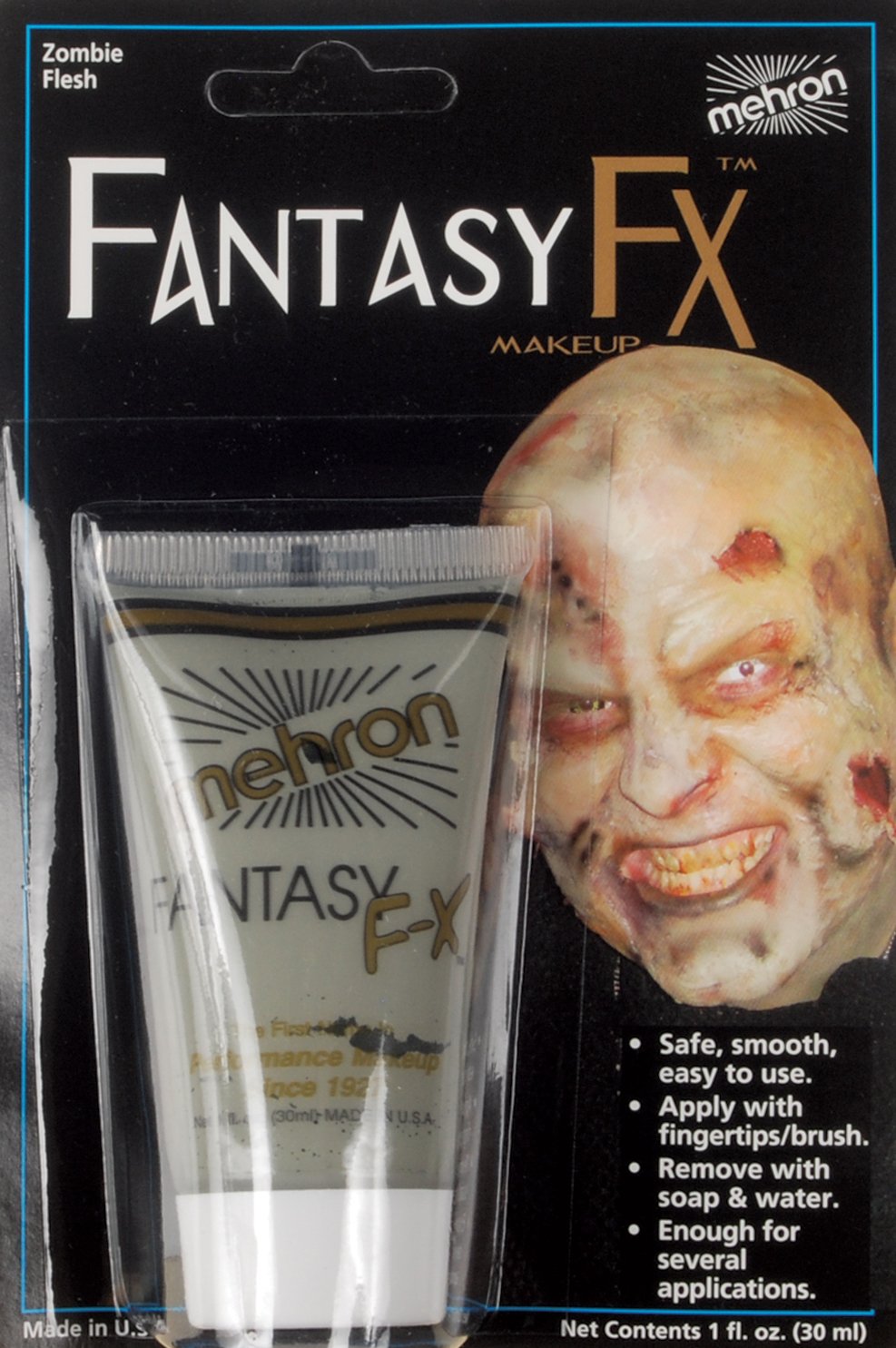 Loftus International Mehron Makeup Fantasy F/X Water Based Face & Body Paint, Zombie - 1oz Carded Novelty Item Beauty & Personal Care Empire Magic