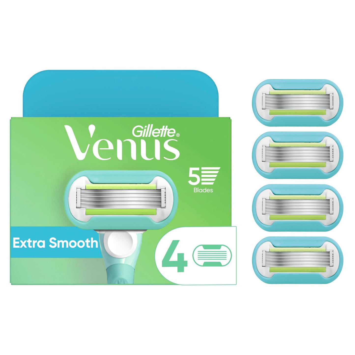 Gillette Venus Extra Smooth Womens Razor Blade Refills, 4 Count, Designed for a Close, Smooth Shave Beauty and Personal Care Gillette Venus