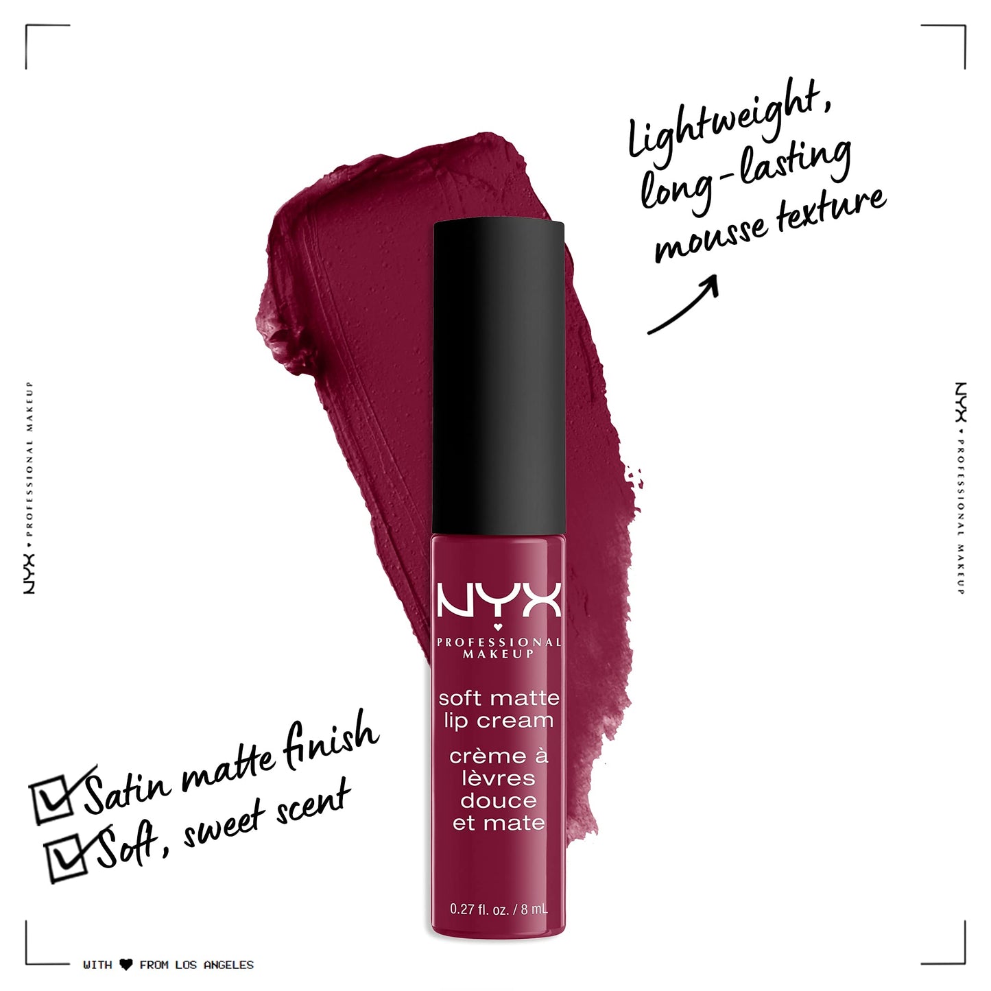 NYX PROFESSIONAL MAKEUP Soft Matte Lip Cream, Lightweight Liquid Lipstick - Copenhagen (Matte Rich Plum) Beauty & Personal Care NYX PROFESSIONAL MAKEUP